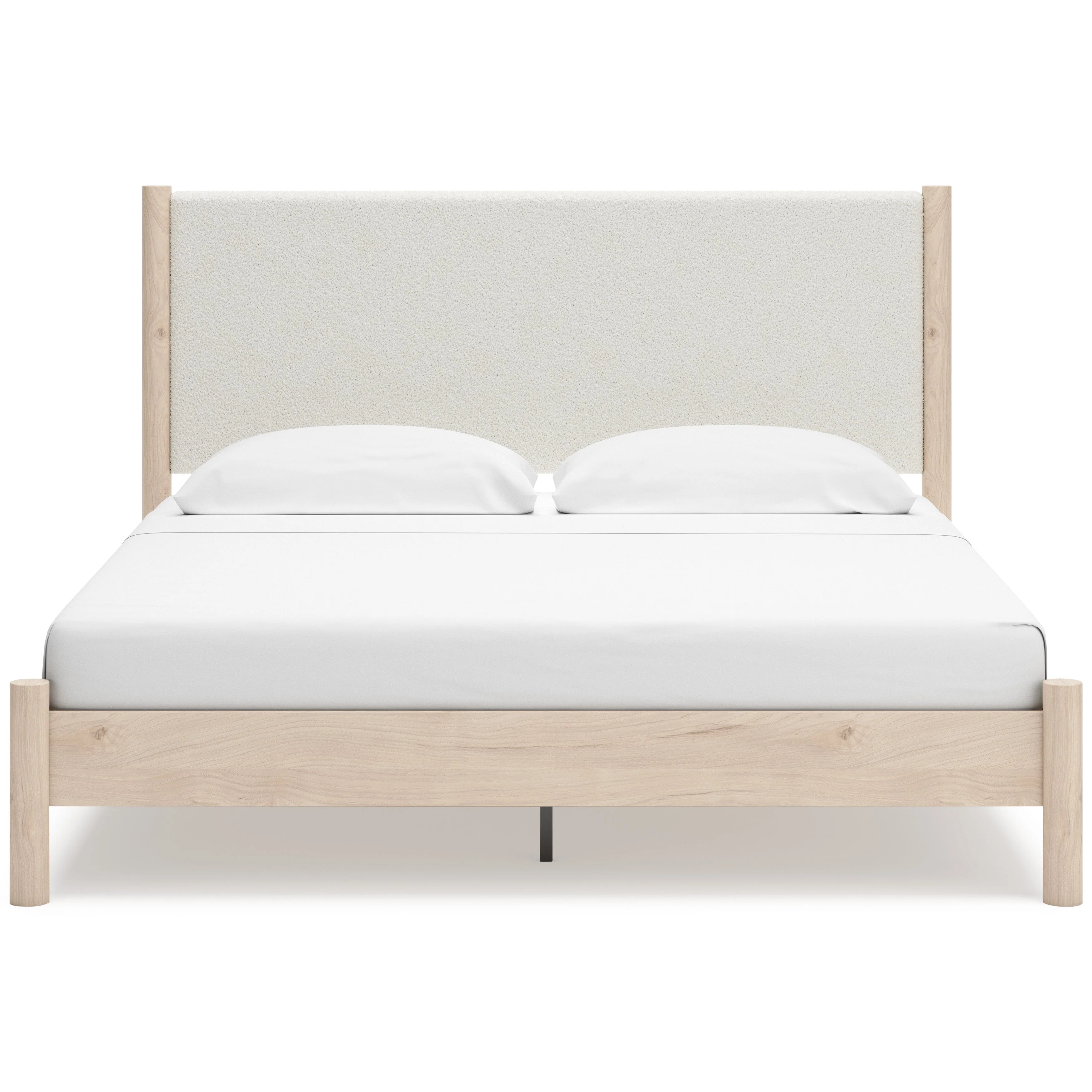Cadmori Tan/Beige Upholstered Platform Bedroom Set - Image 7
