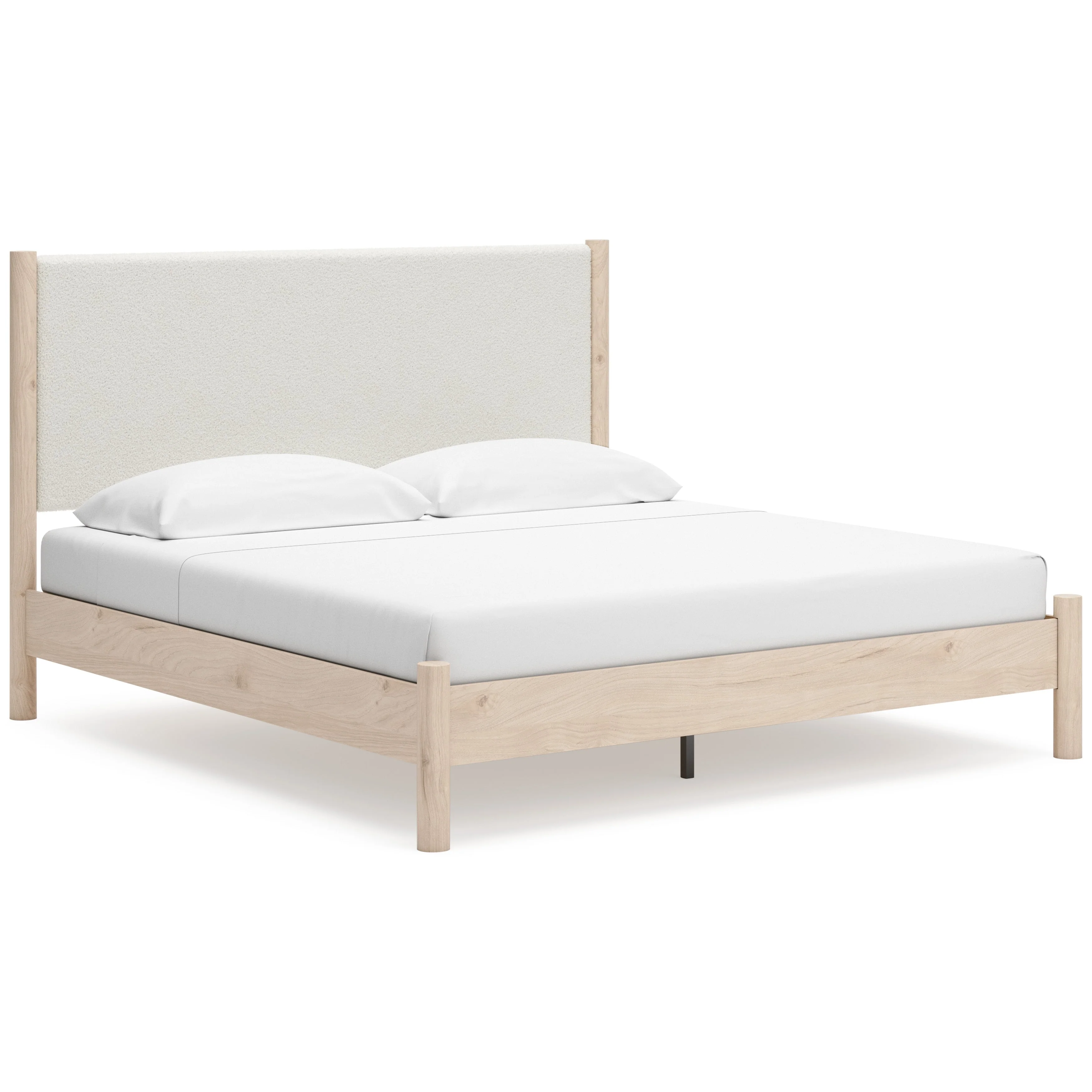 Cadmori Tan/Beige Upholstered Platform Bedroom Set - Image 8