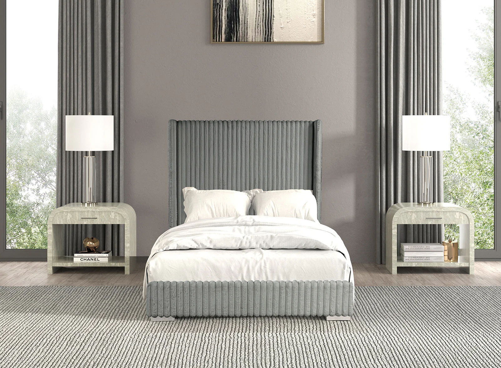 Cadwell Gray Twin Bed