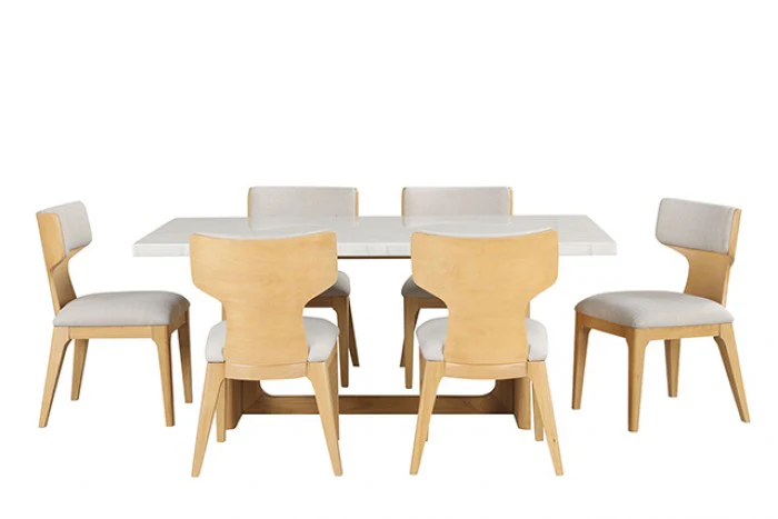 Caerwys Natural 7-Piece Dining Room Set - Image 3