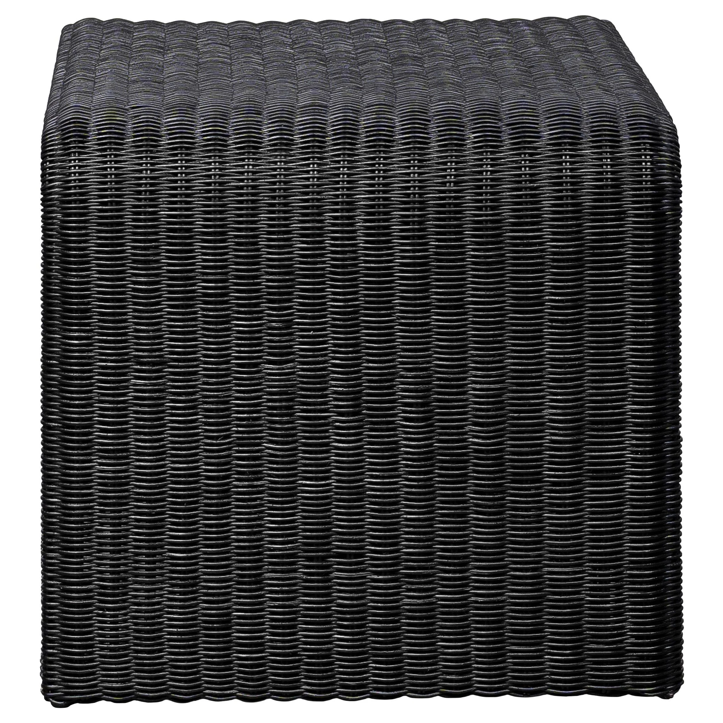 Cahya Black 3-Piece Rattan Coffee and End Table Set - Image 5