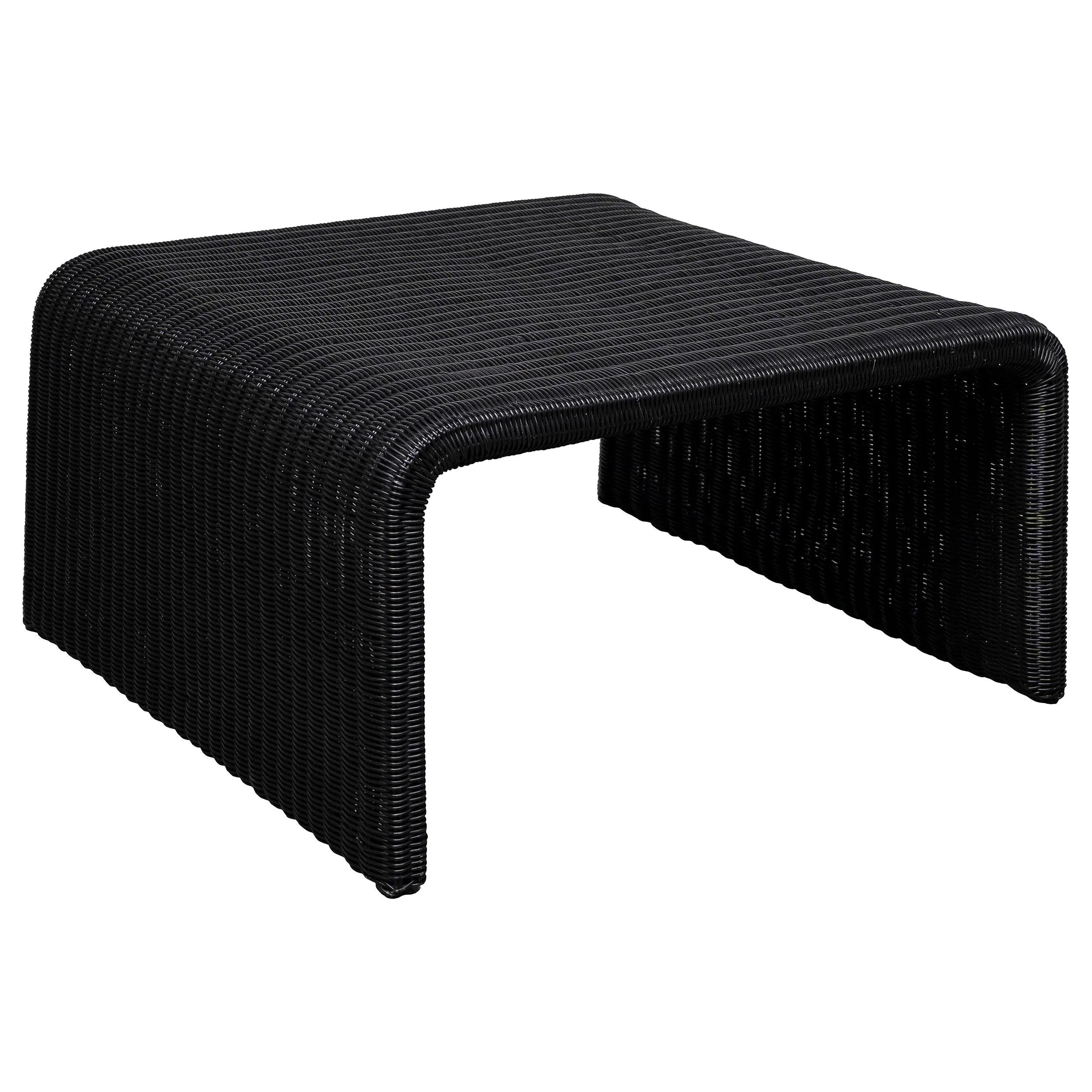 Cahya Black 3-Piece Rattan Coffee and End Table Set - Image 6