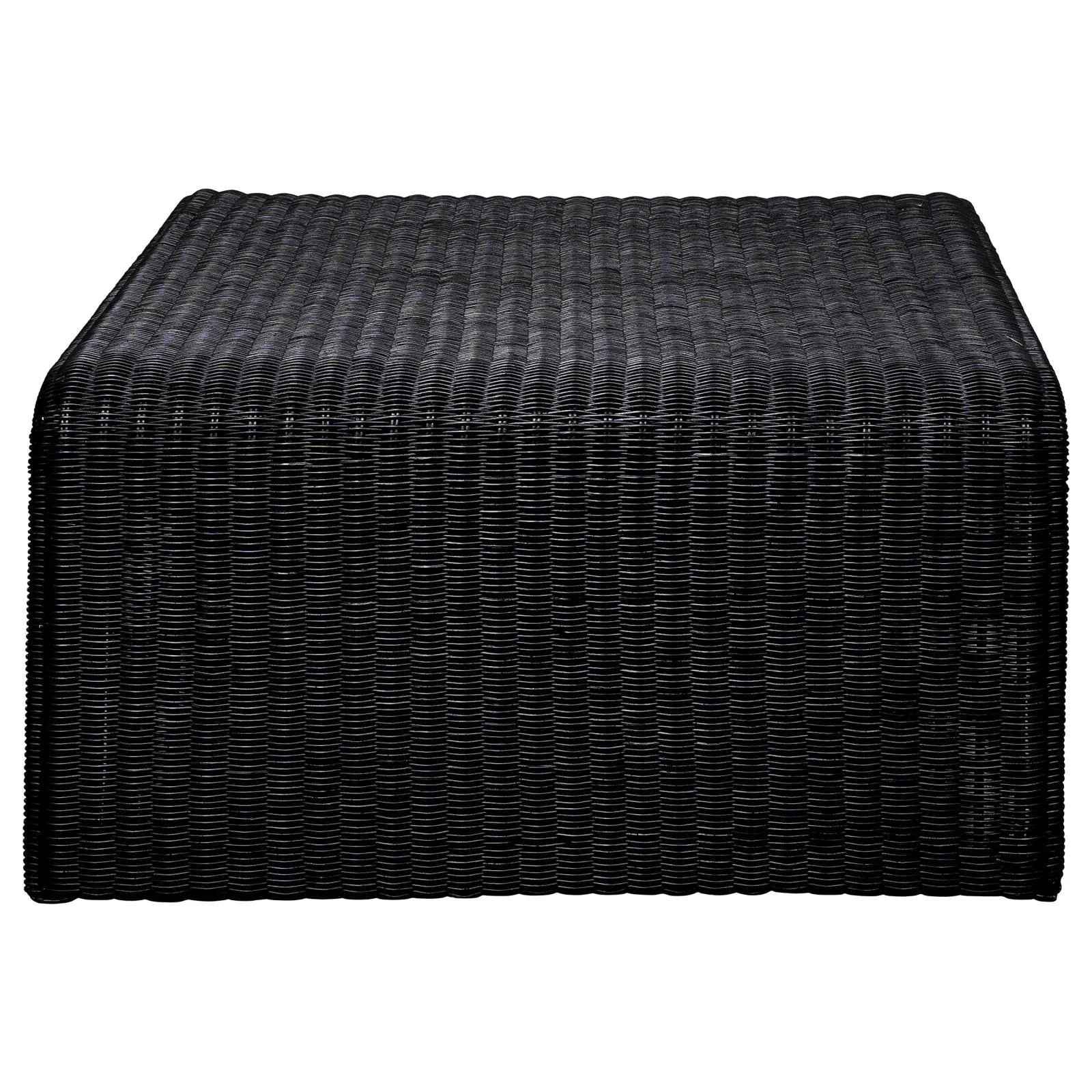 Cahya Woven Rattan Sqaure Coffee Table Black - Image 4