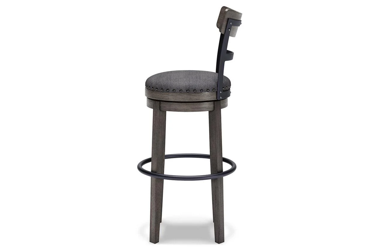 Caitbrook Gray Bar Height Barstool - Image 8