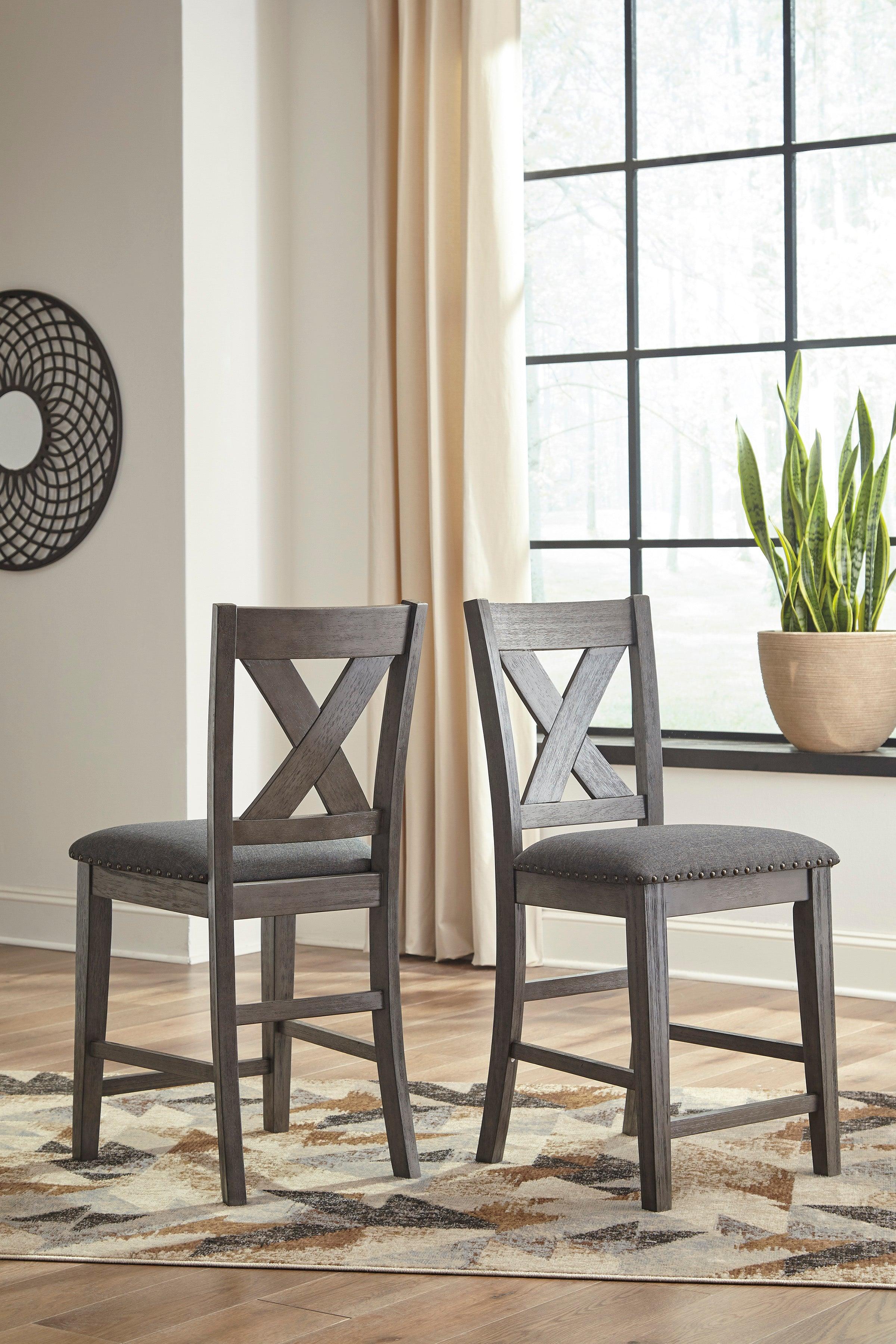 Caitbrook Gray Counter Height Dining Table and 4 Barstools - Image 3
