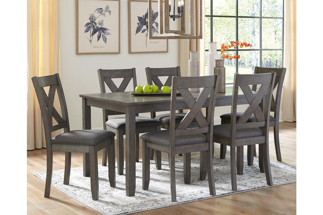 Caitbrook Gray Dining Table and 6 Chairs