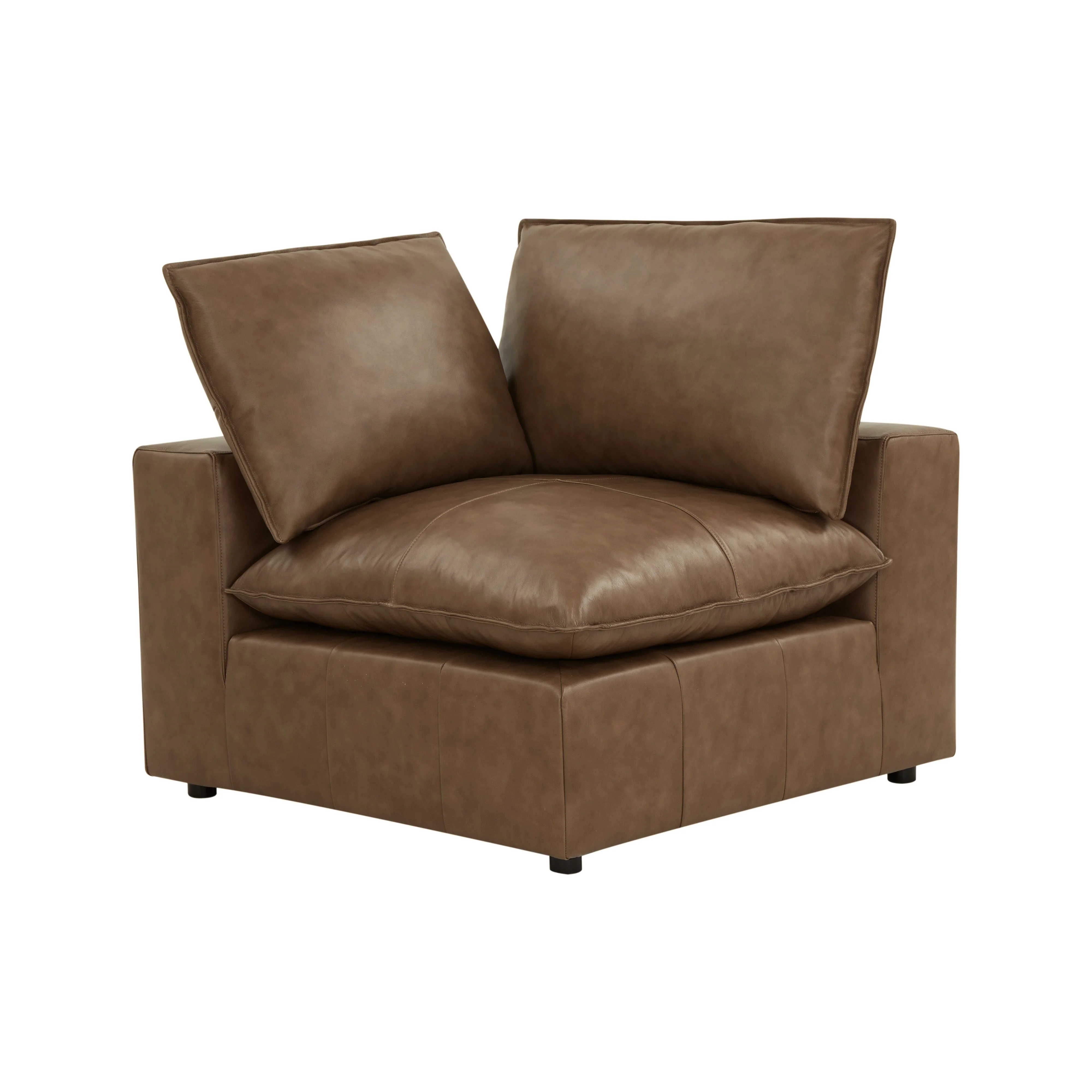 Cali Brown Leather Modular Corner Chair