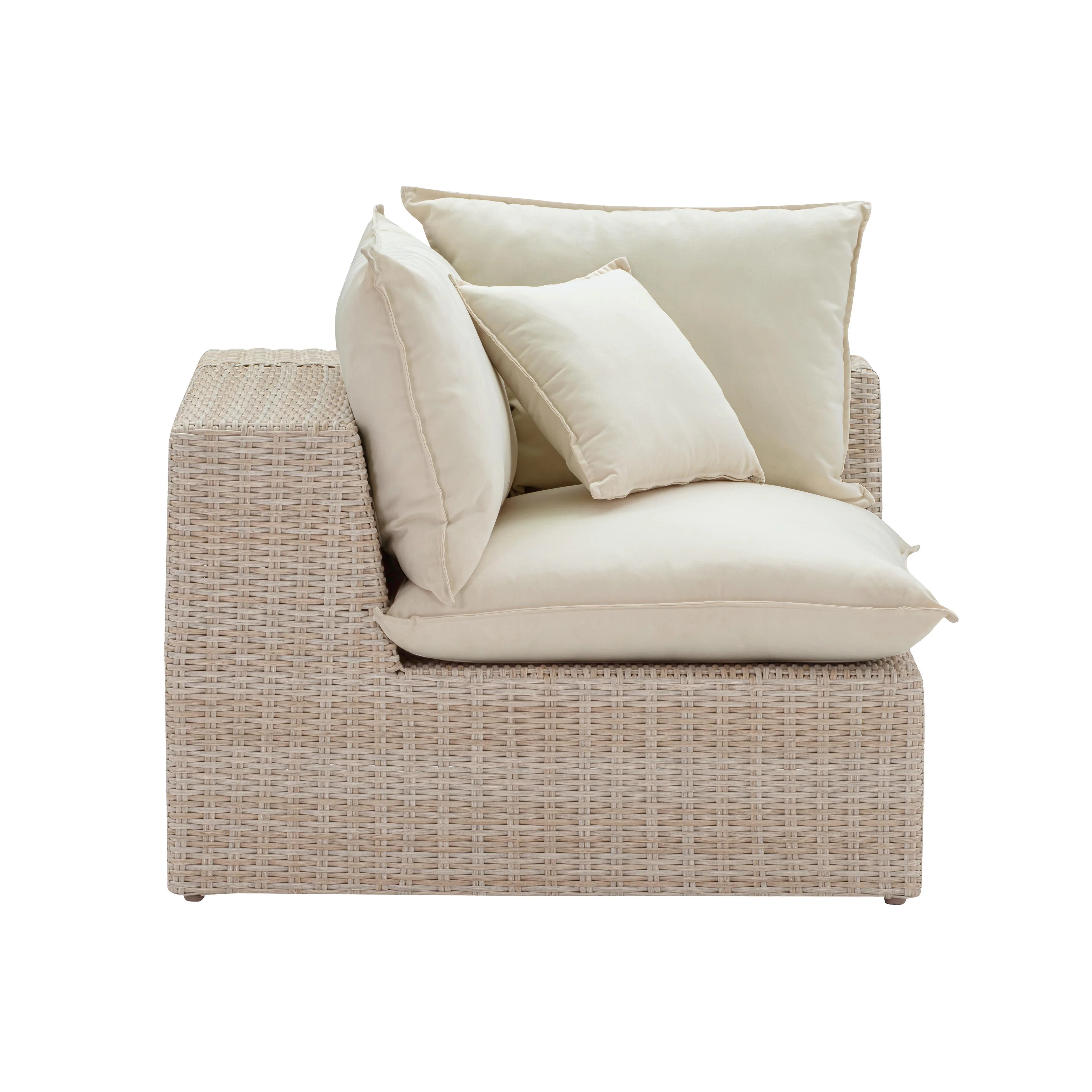 Cali Natural Wicker Outdoor Corner Chair - Image 5