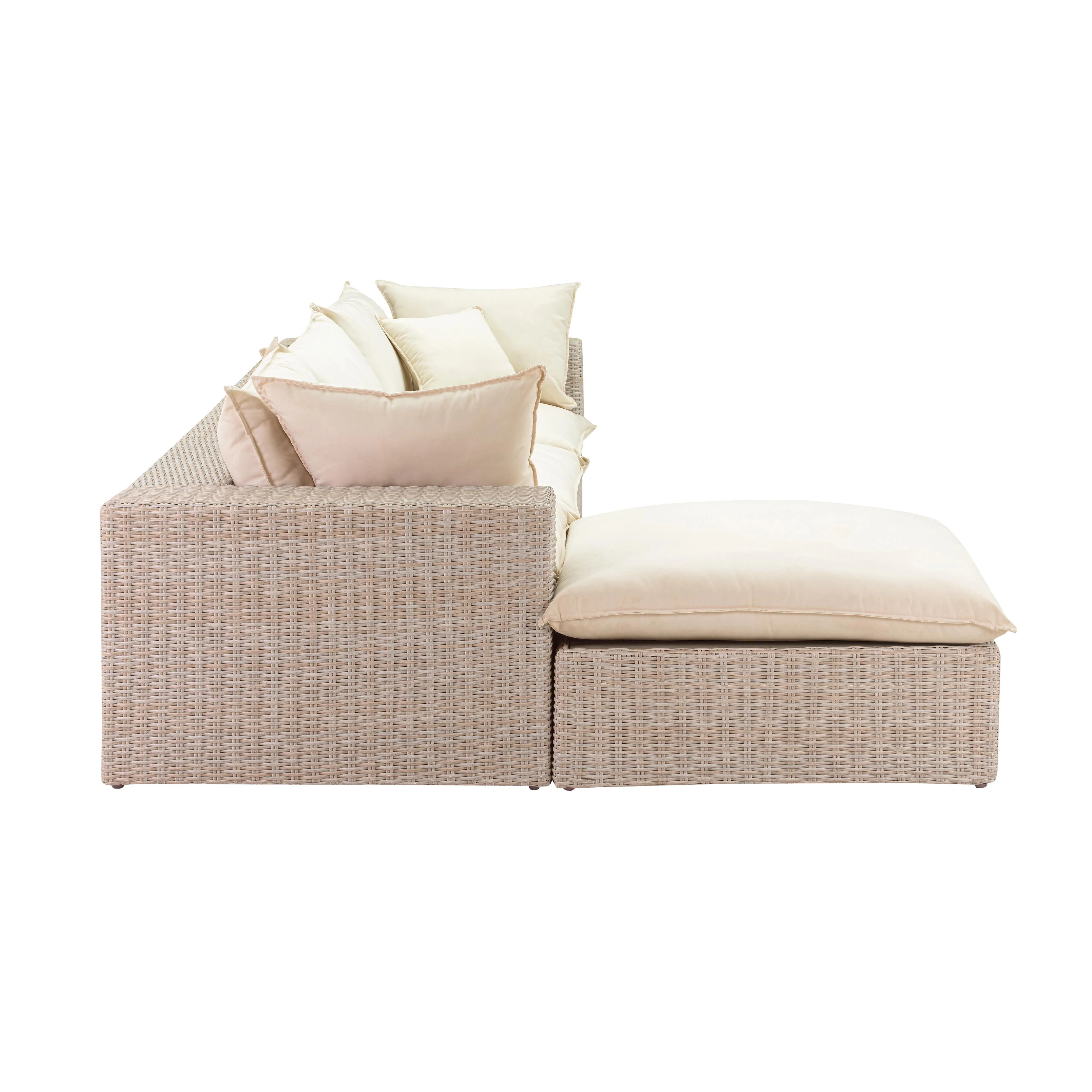 Cali Natural Wicker Outdoor Modular Sectional - Image 3