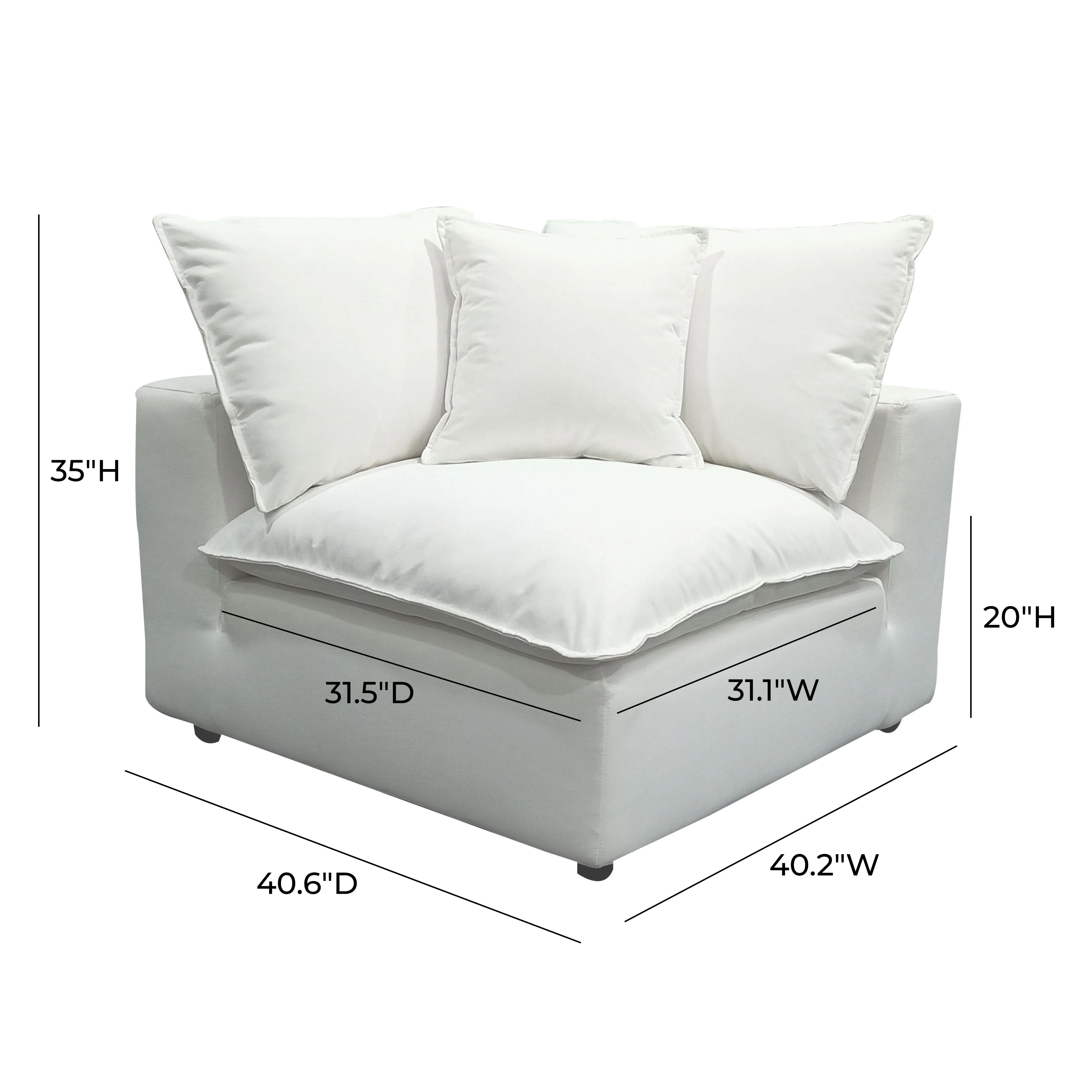 Cali Performance Fabric Modular Corner Chair - Image 15
