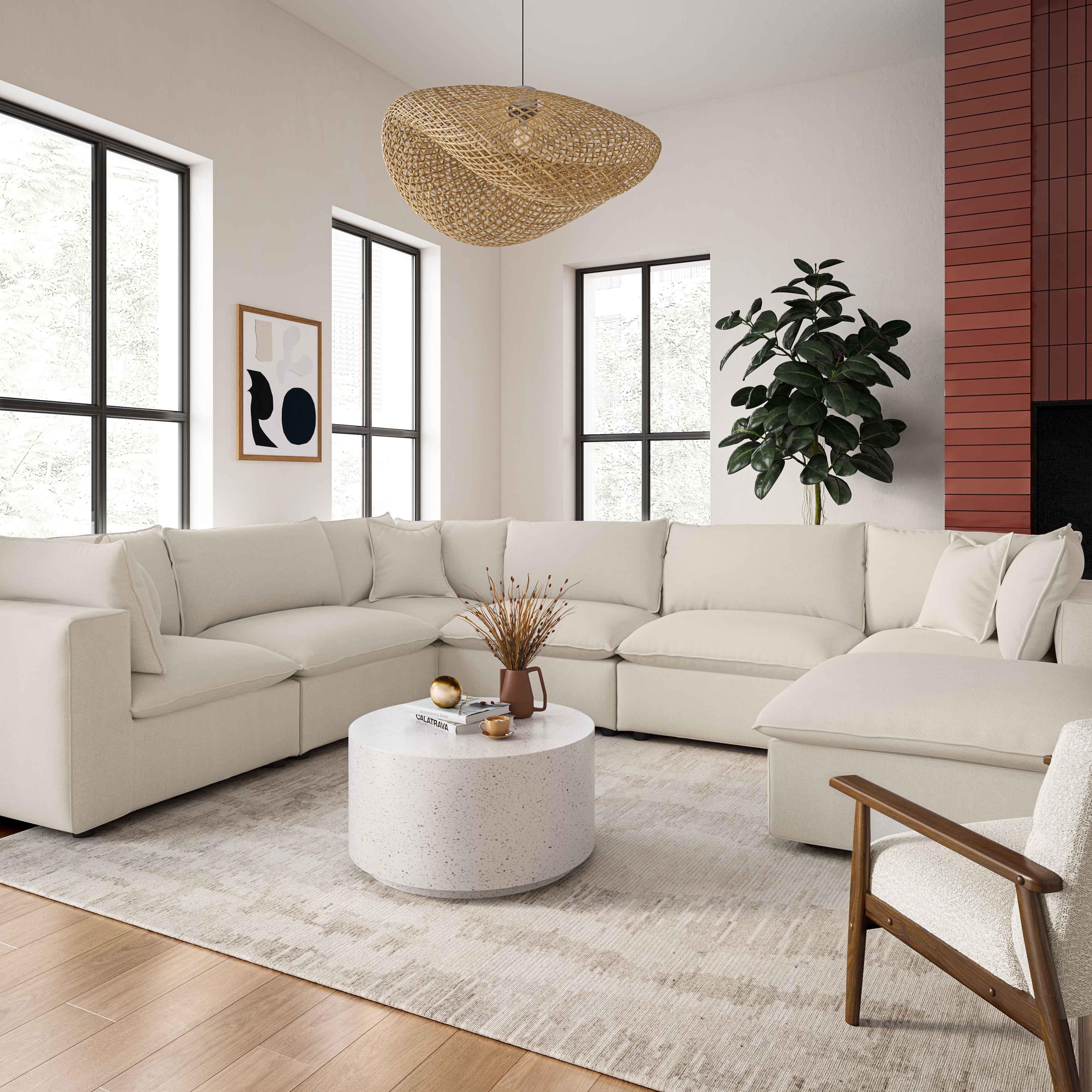 Cali Performance Fabric Ottoman - Image 12