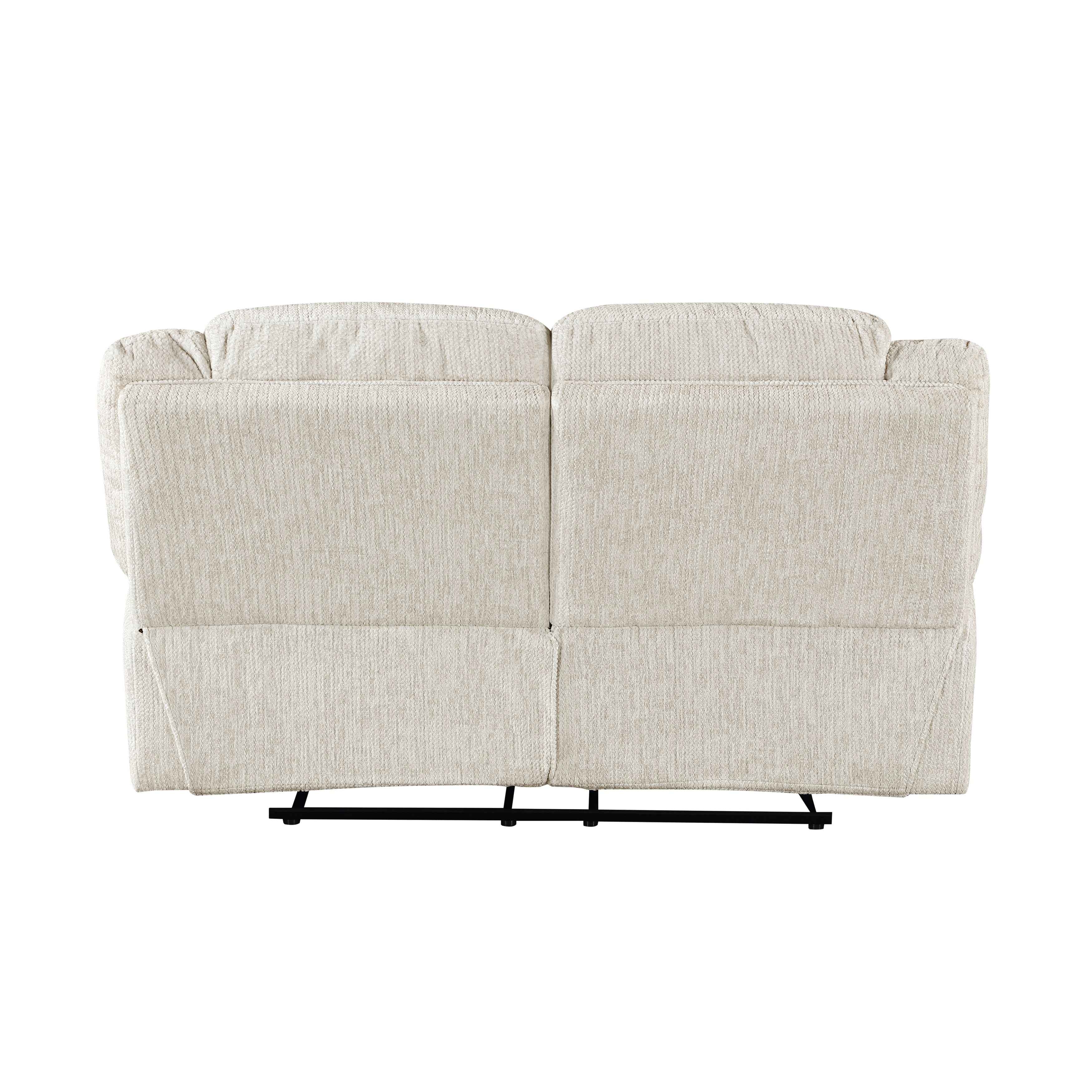 Caliber Beige Double Reclining Loveseat - Image 3