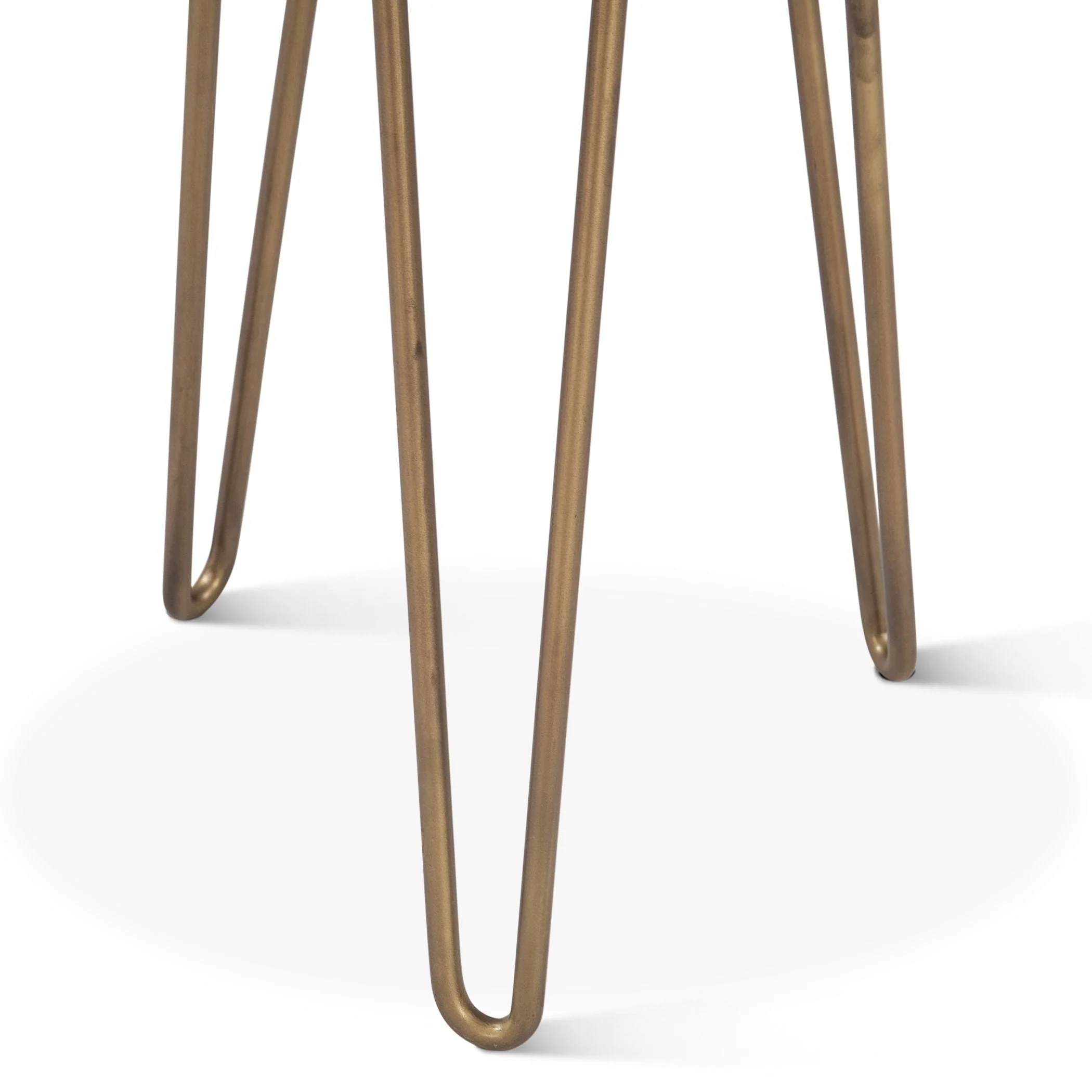 Calico 17" Side Table in Tiger Eye with Antique Gold Base - Image 5