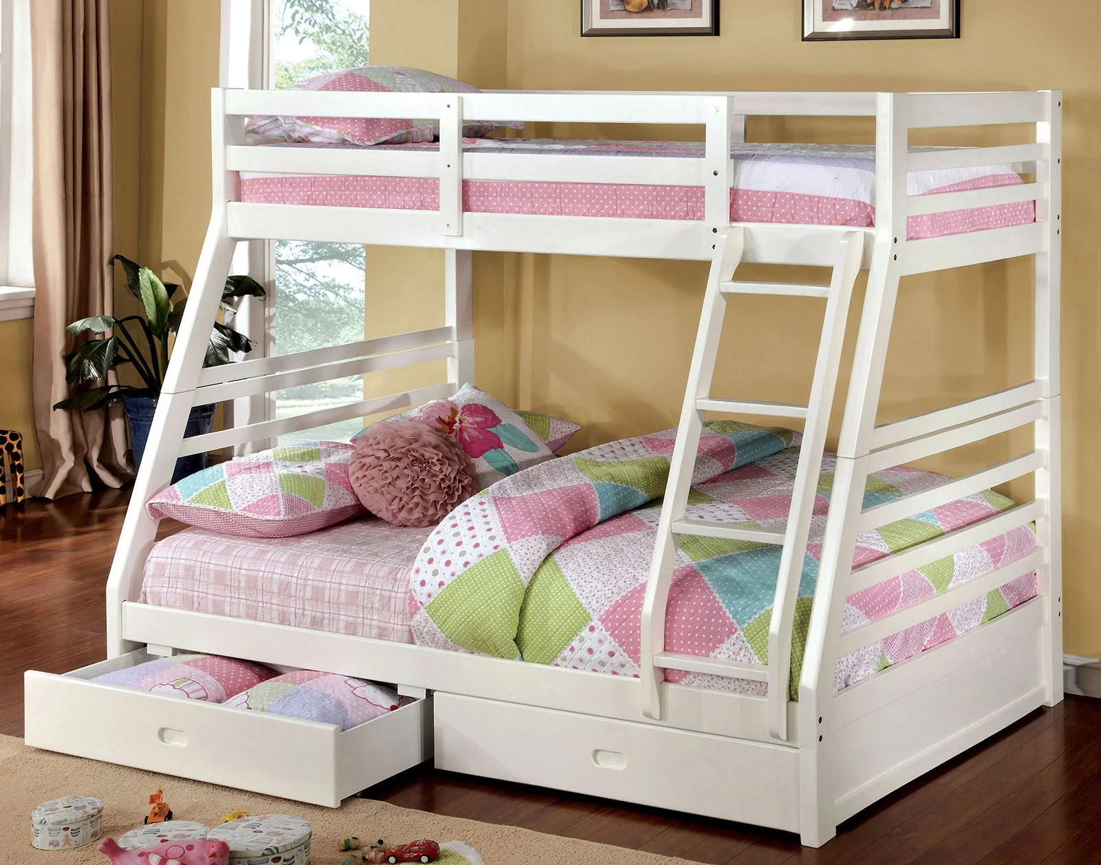 California White Bunk Bed