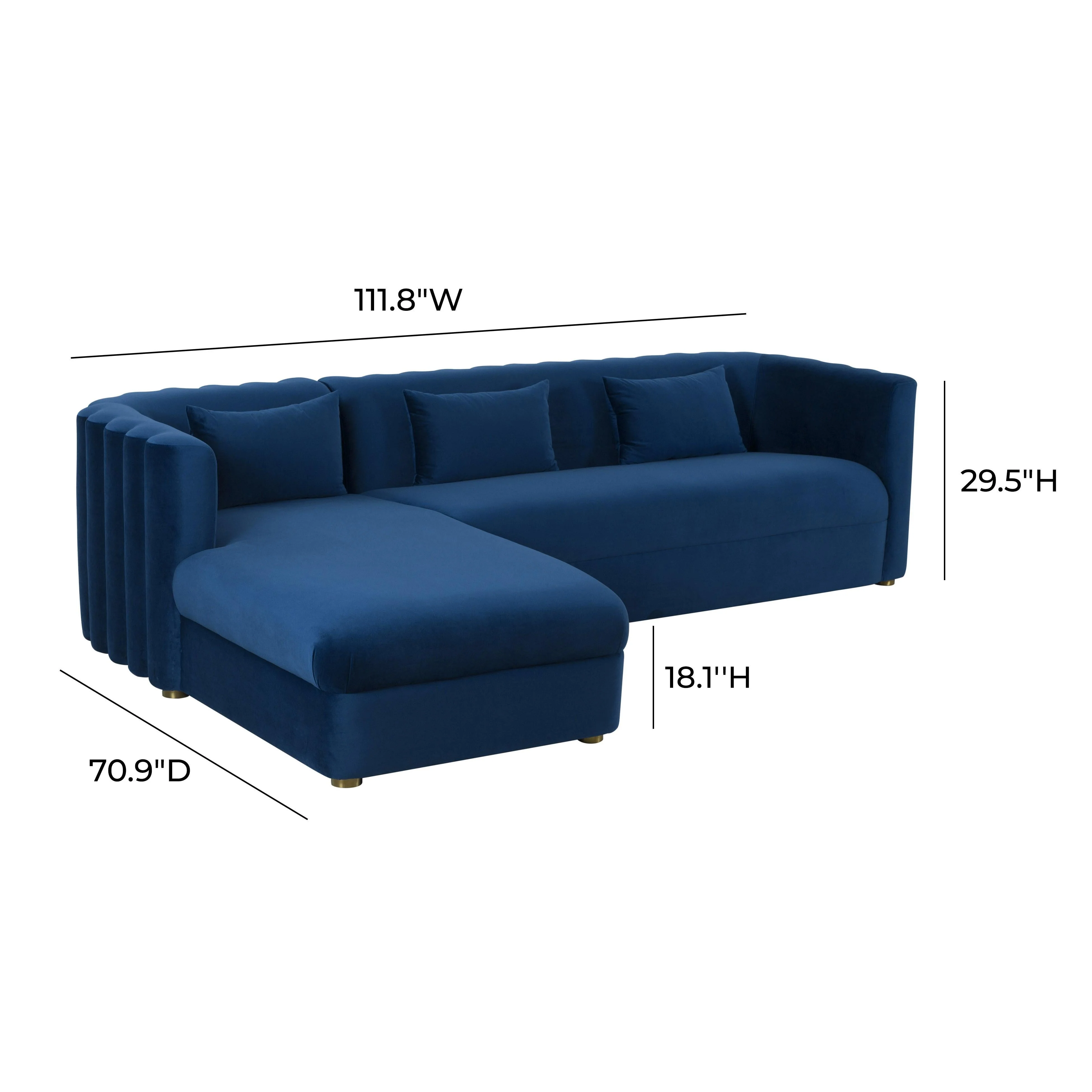 Callie Velvet Sectional - Image 25