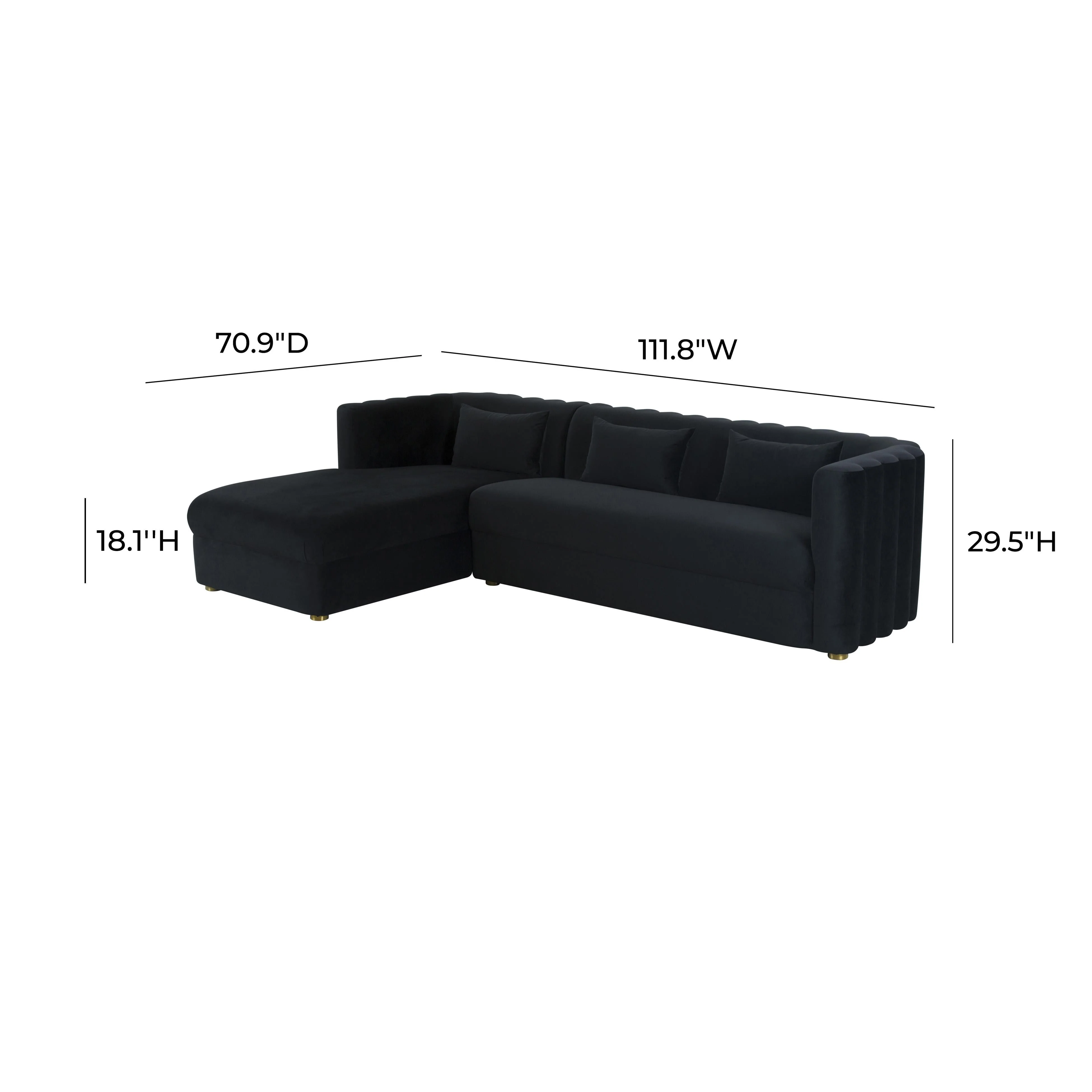 Callie Velvet Sectional - Image 38