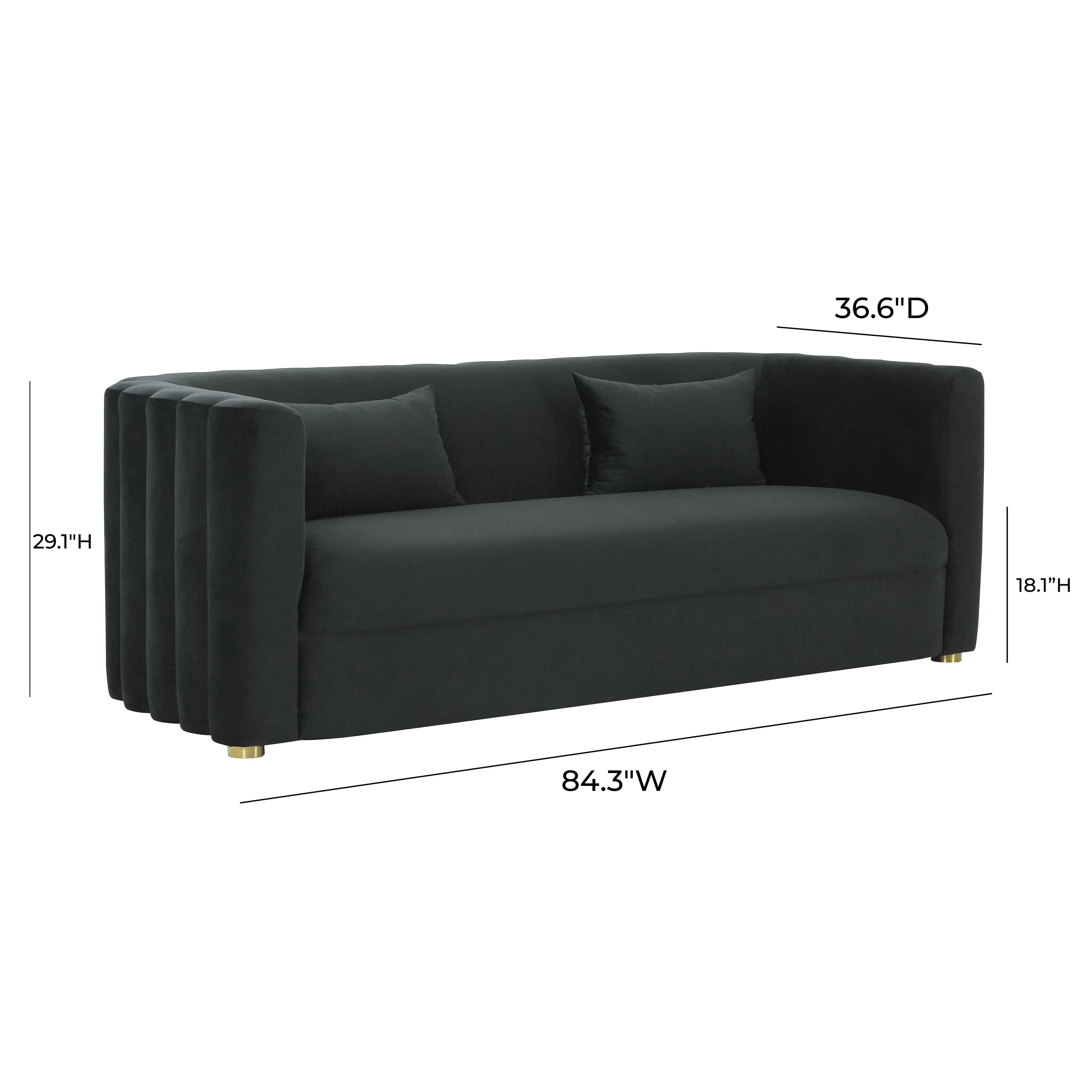 Callie Velvet Sofa - Image 12