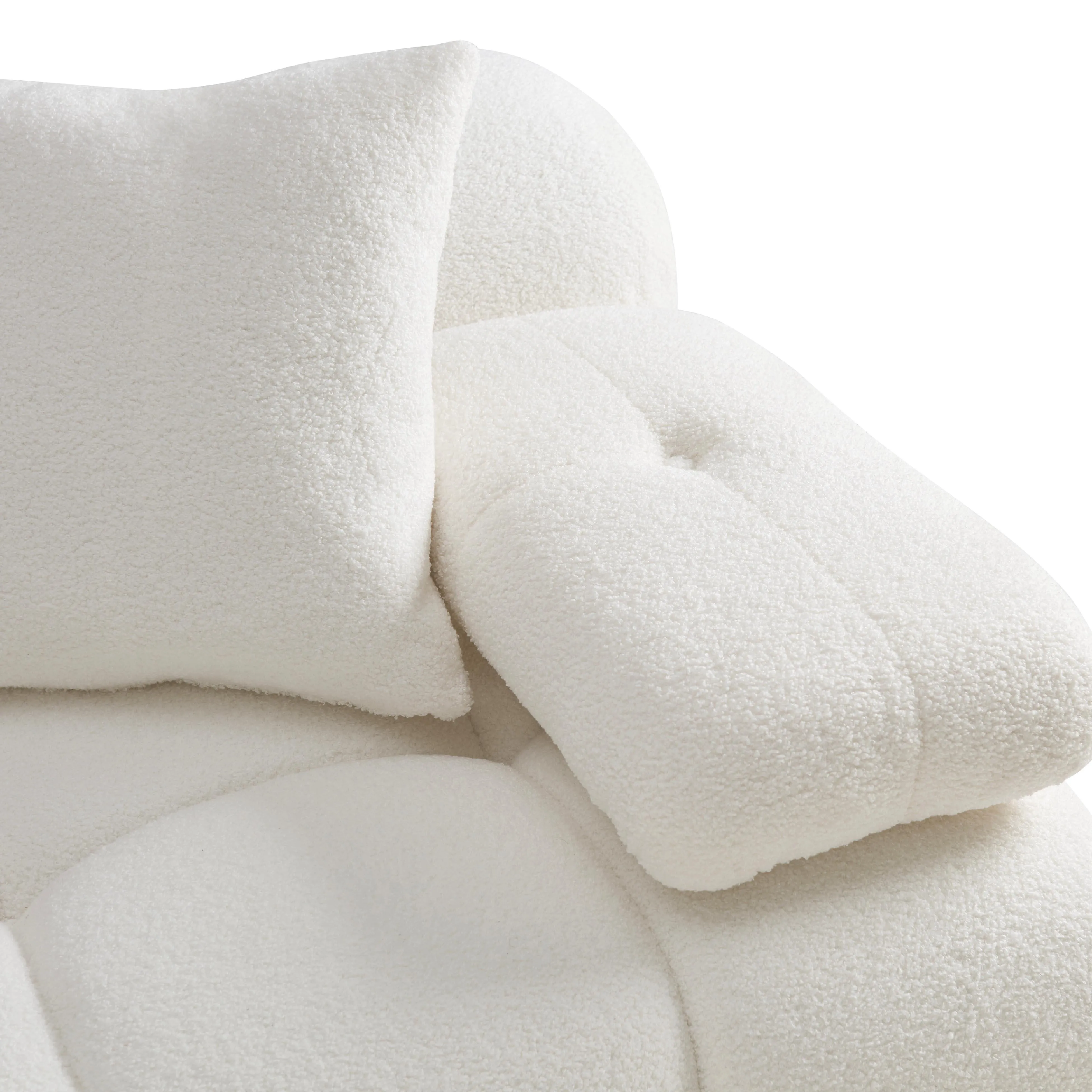 Calliope Cream Vegan Shearling Modular Sofa - Image 5