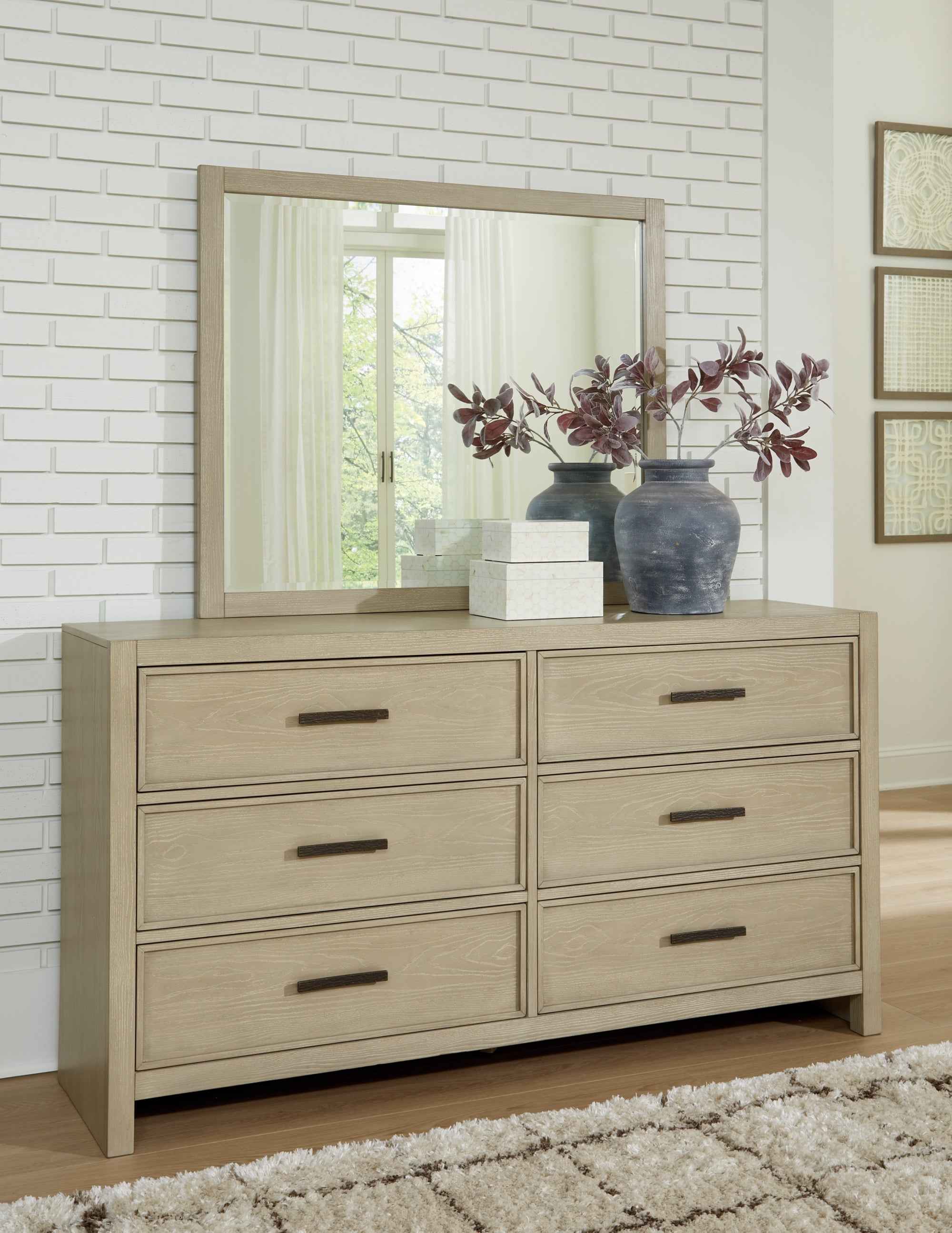Calmoro Gray Bookcase Storage Panel Bedroom Set - Image 23