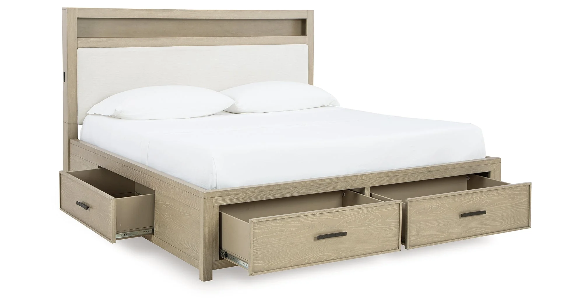 Calmoro Gray King Bookcase Bed - Image 3
