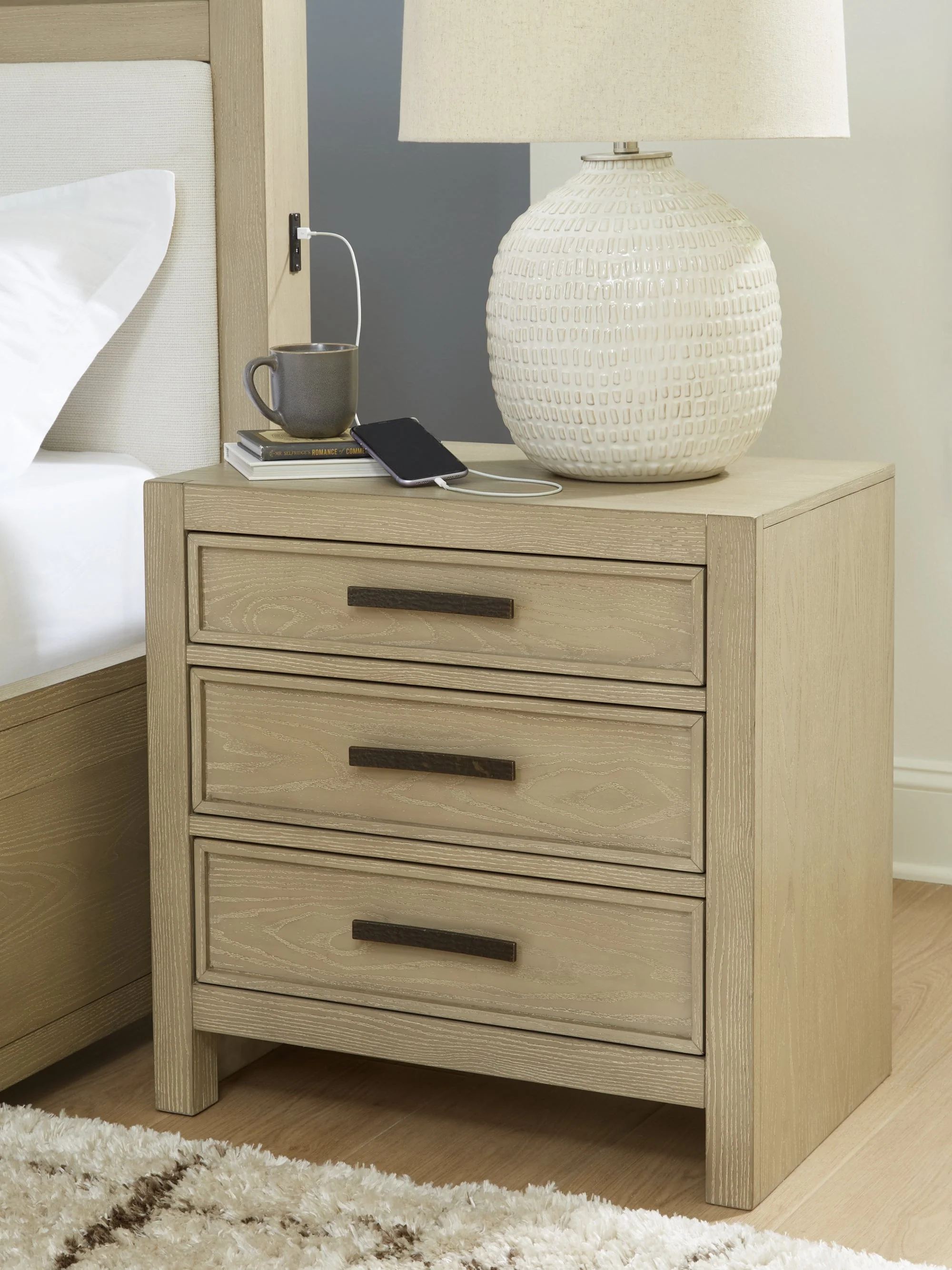 Calmoro Gray Nightstand