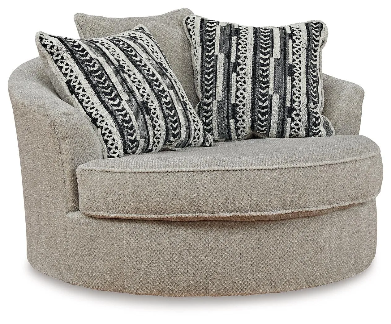 Calnita Sisal Oversized Swivel Accent Chair - Image 2