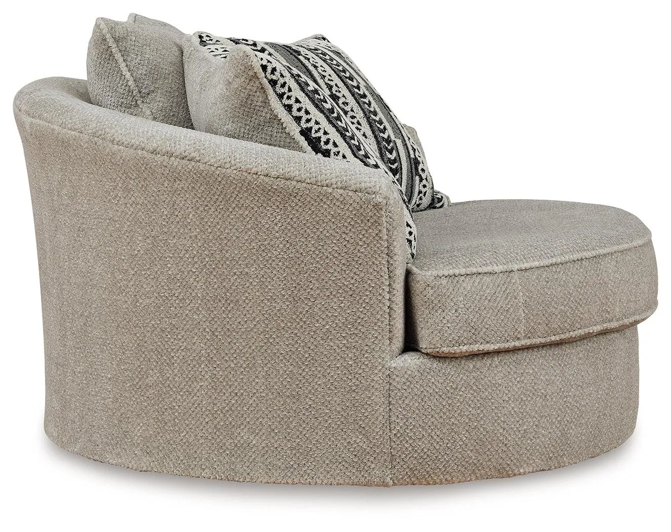 Calnita Sisal Oversized Swivel Accent Chair - Image 4