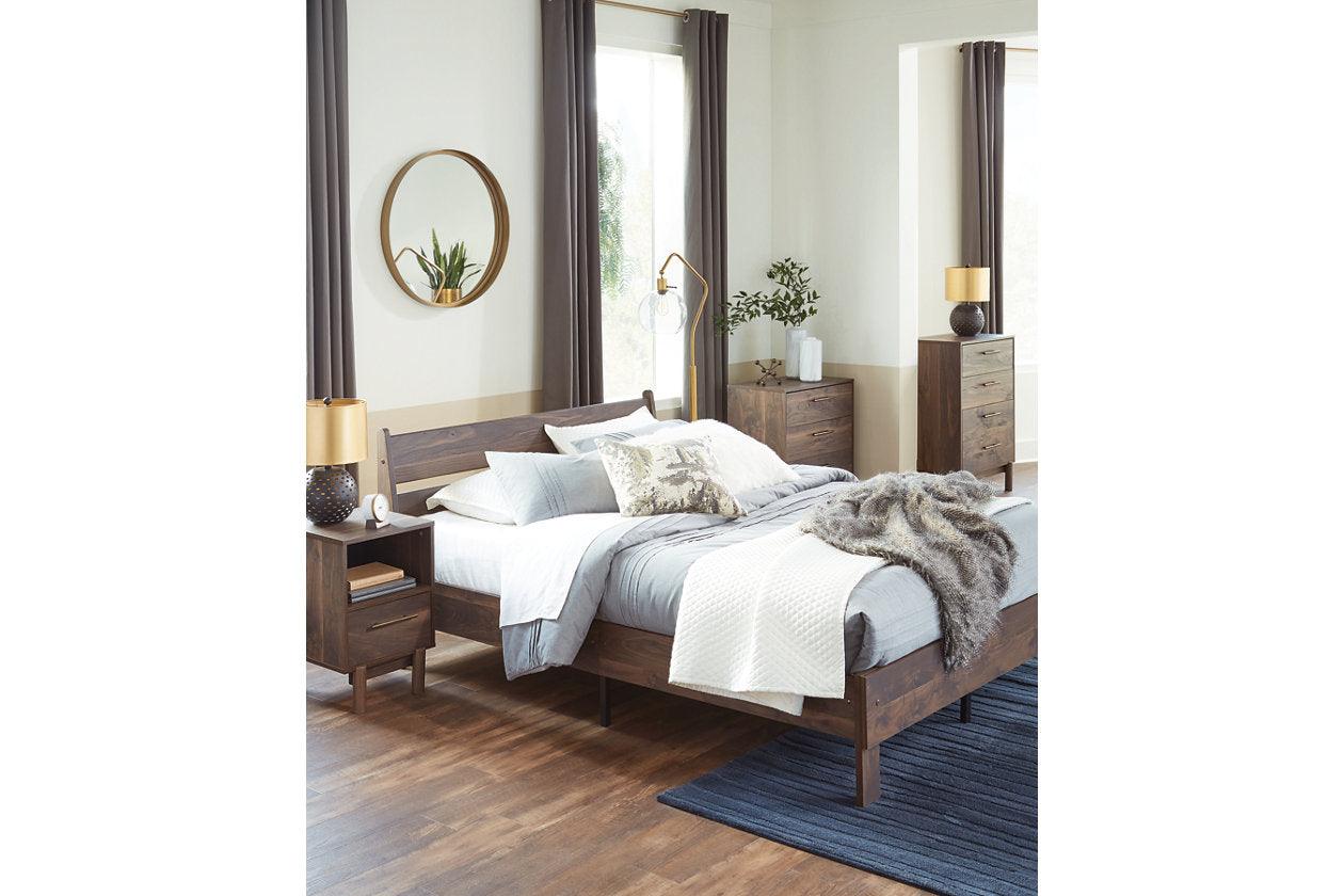 Calverson Mocha Full Panel Platform Bed - Image 7