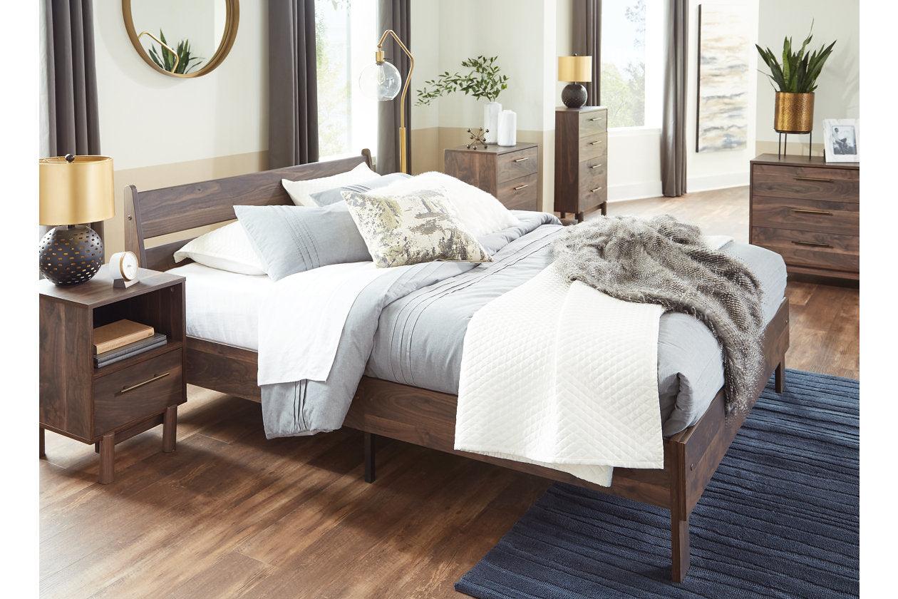 Calverson Mocha Queen Panel Platform Bed - Image 5