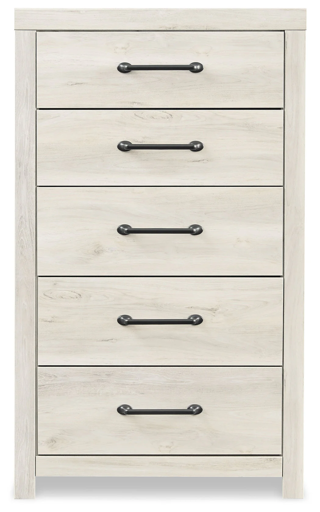 Cambeck Full Panel Bed with Mirrored Dresser, Chest and 2 Nightstands in Whitewash - Image 4