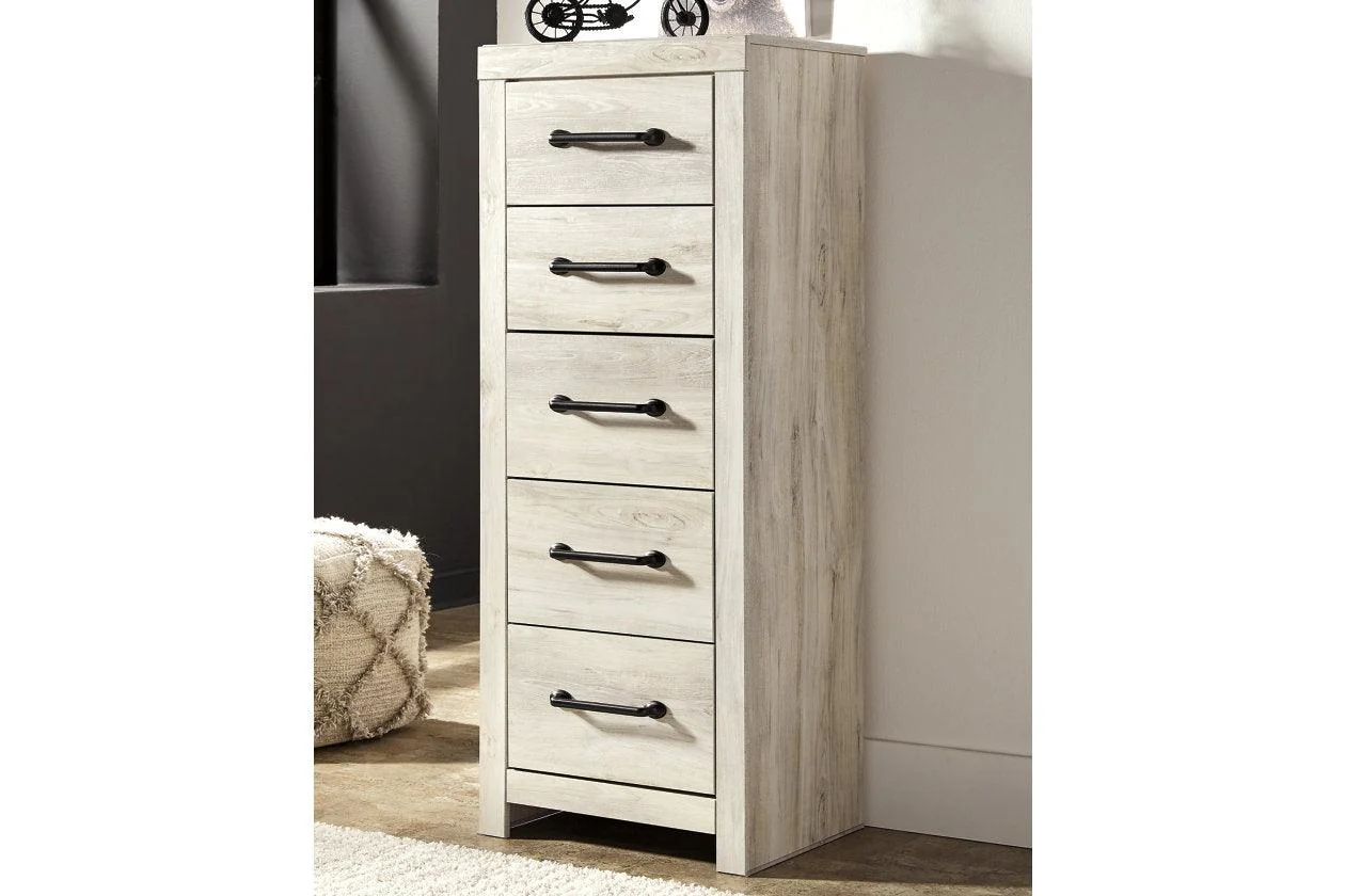 Cambeck Whitewash Narrow Chest of Drawers - Image 3