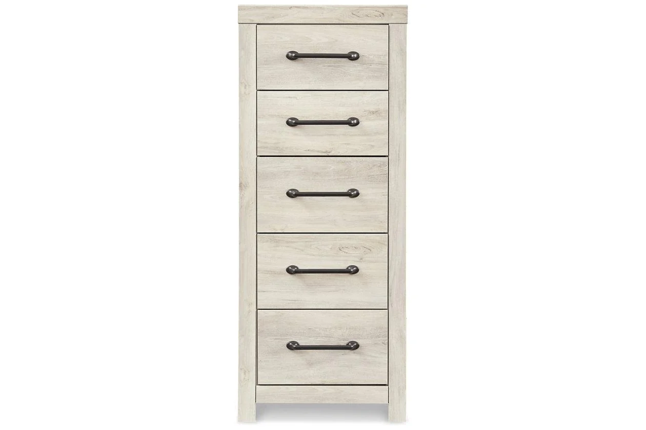 Cambeck Whitewash Narrow Chest of Drawers - Image 4