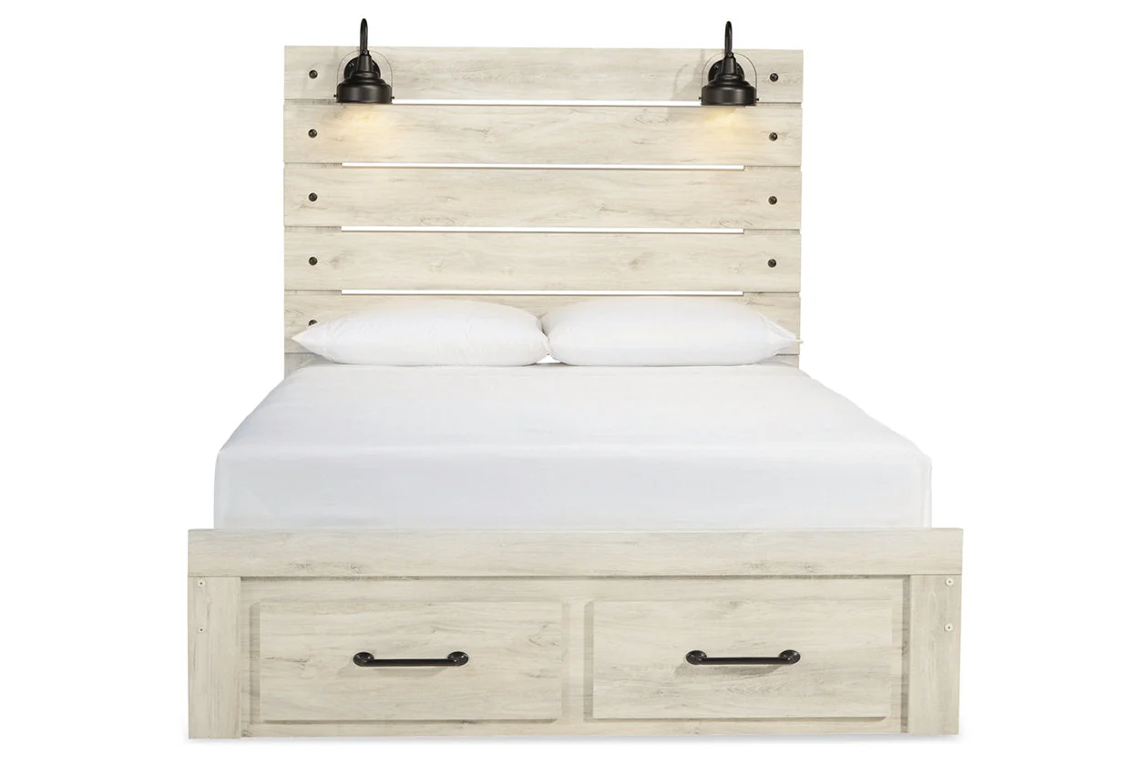 Cambeck Whitewash Queen Storage Panel Bed - Image 5