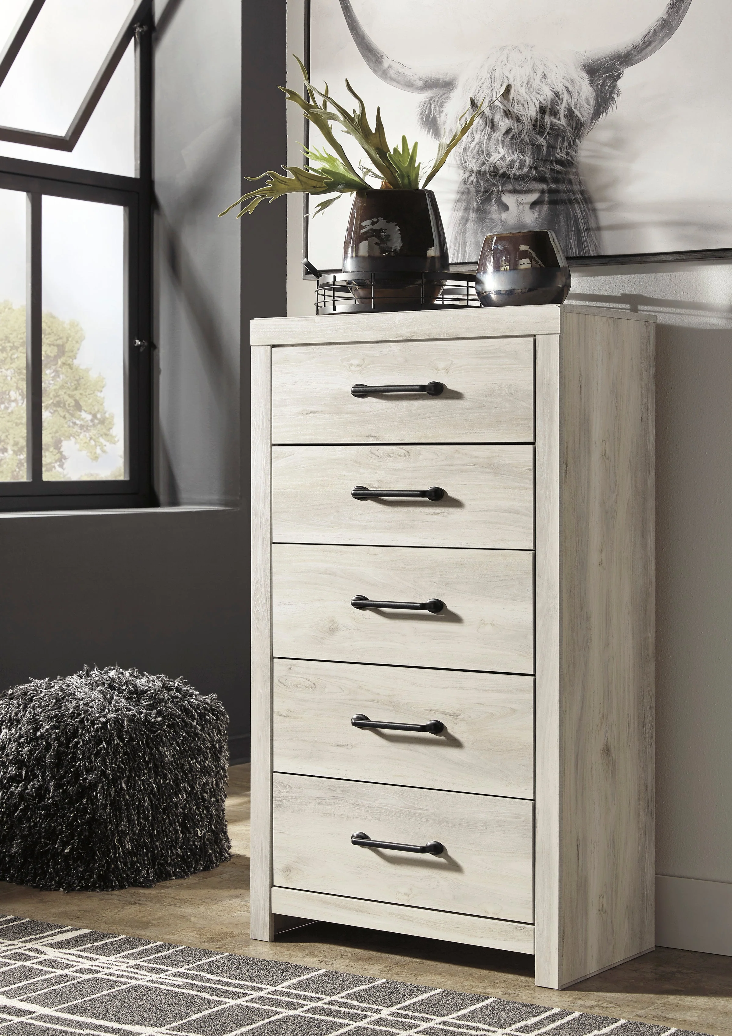 Cambeck Whitewash Storage Panel Bedroom Set - Image 4