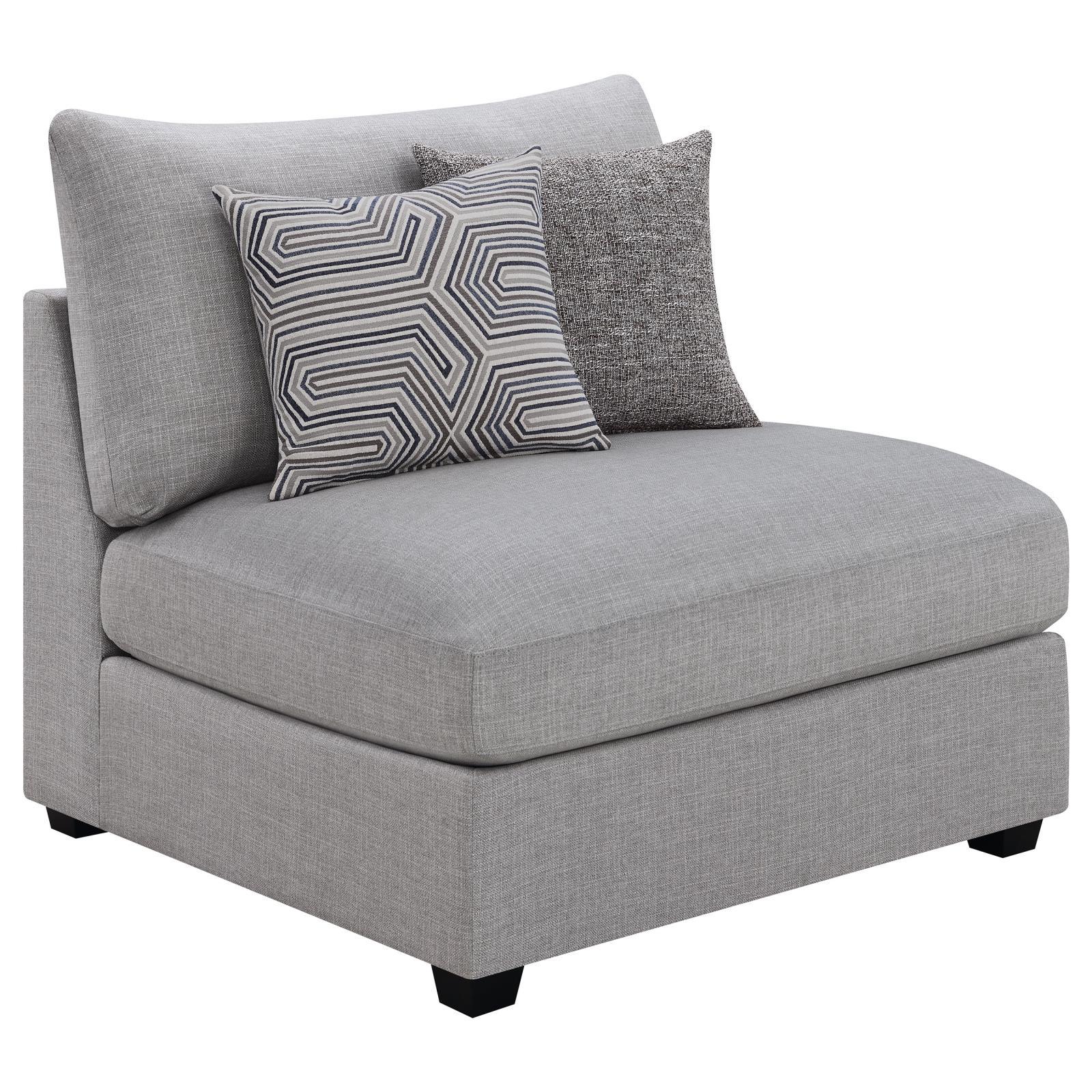 Cambria Grey 5-piece Upholstered Modular Sectional - Image 5
