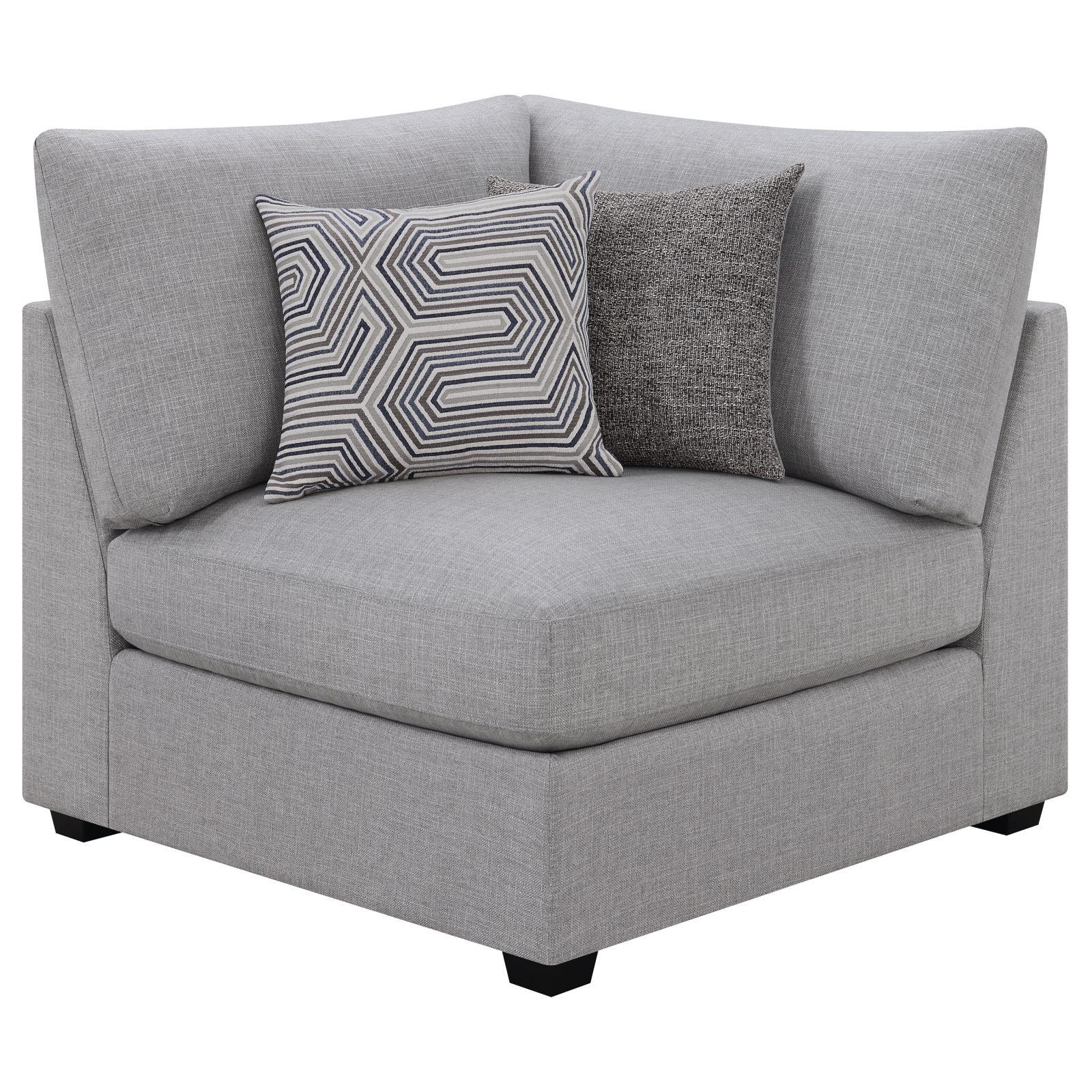 Cambria Grey 5-piece Upholstered Modular Sectional - Image 6