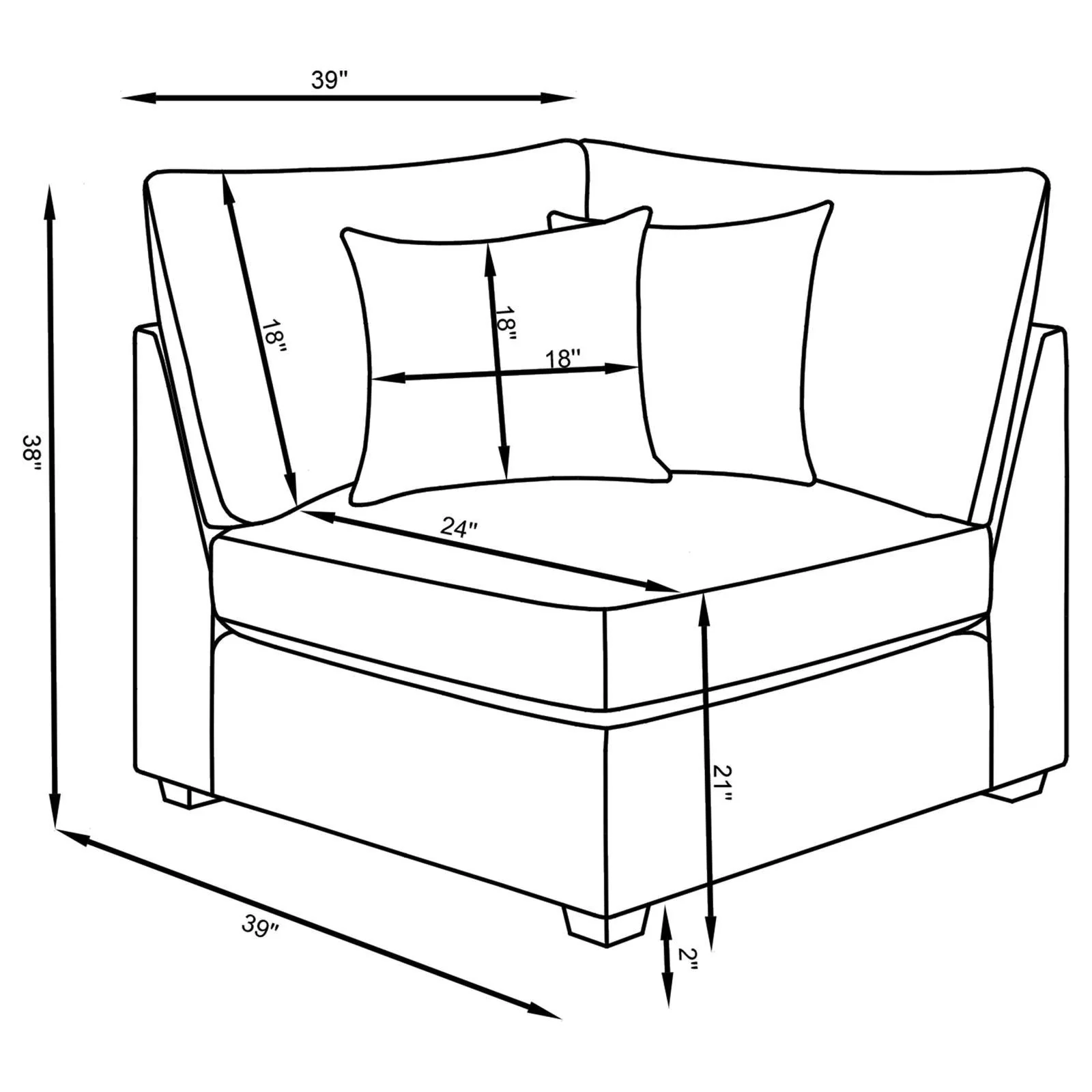 Cambria Grey 5-piece Upholstered Modular Sectional - Image 11