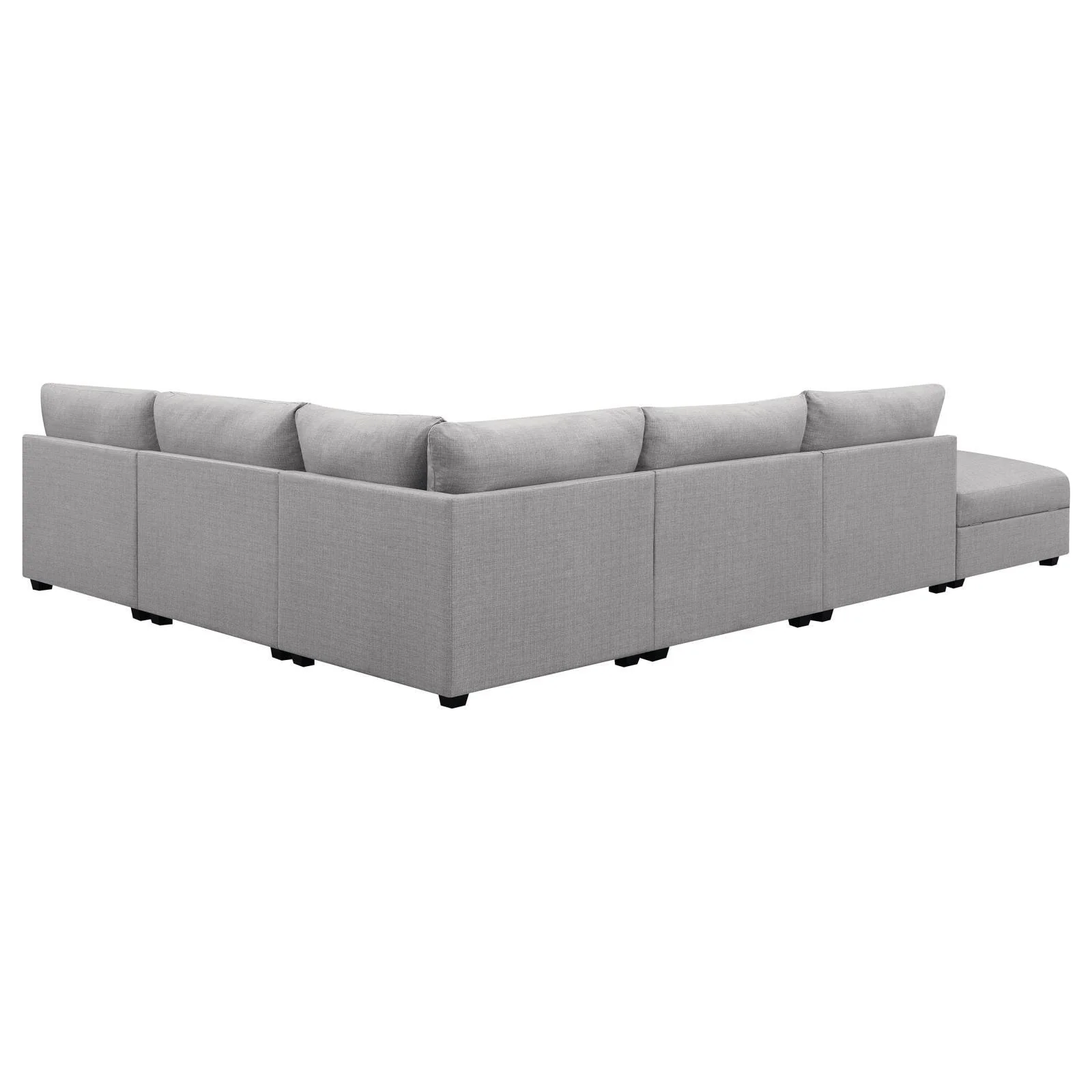 Cambria Grey 6-piece Upholstered Modular Sectional - Image 3