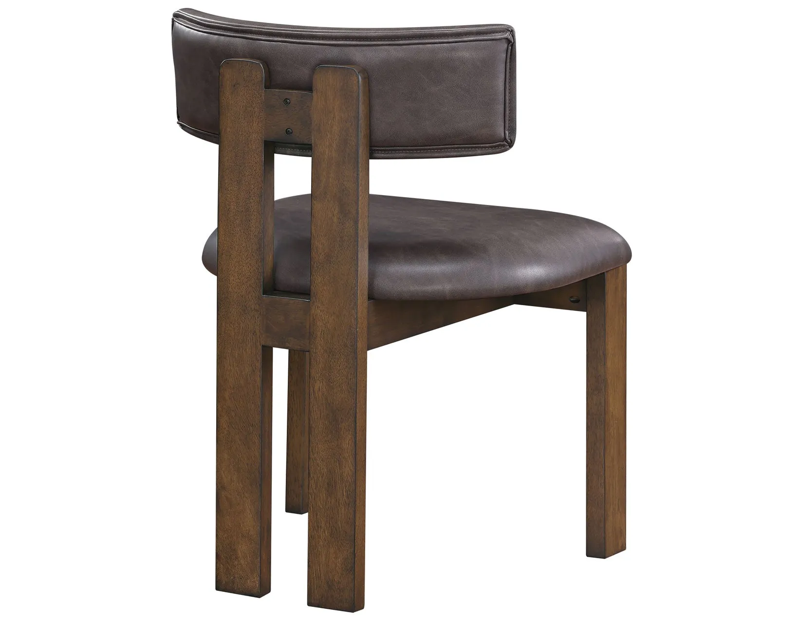 Cambridge Burnished Chestnut Vegan Leather Side Chair, Set of 2 - Image 6