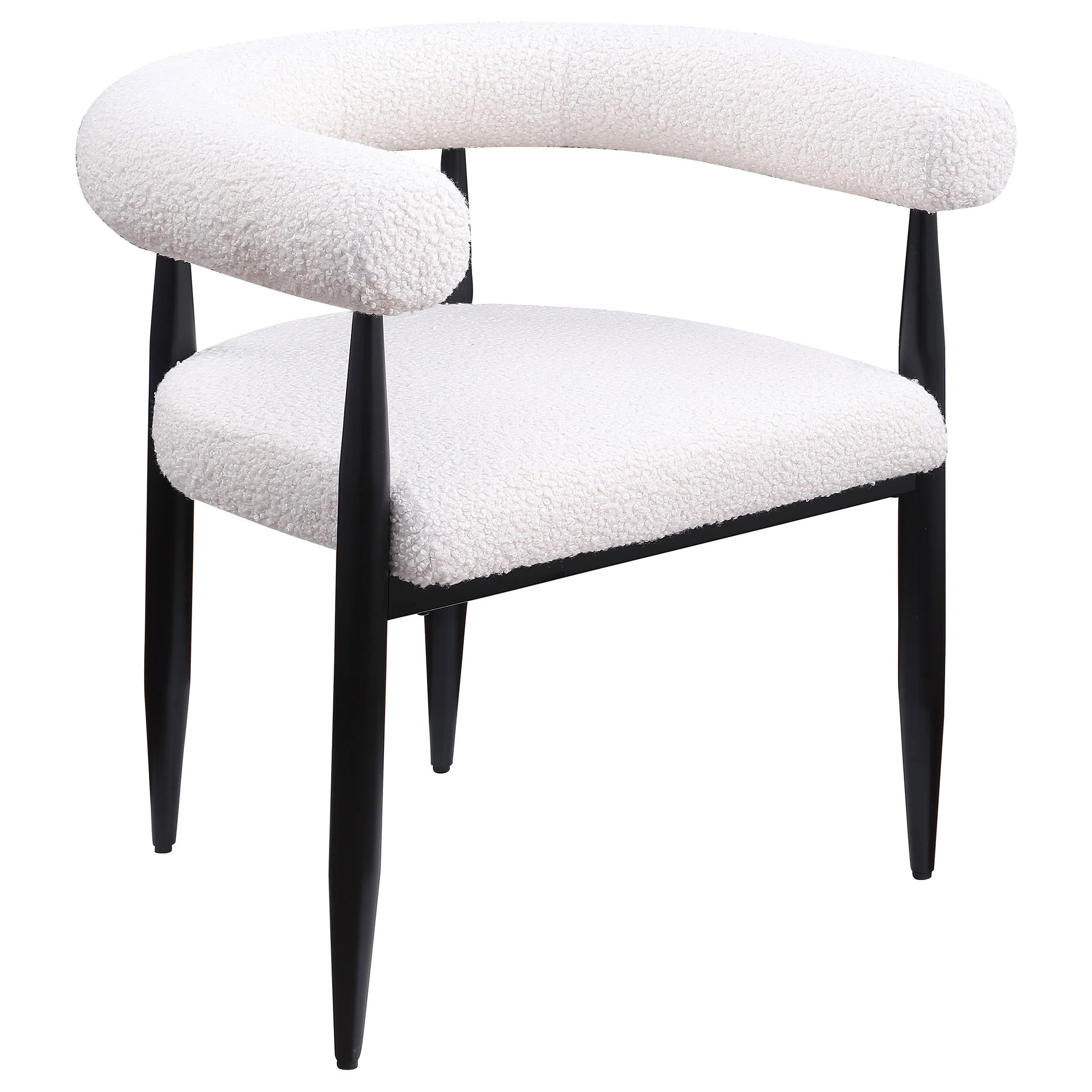 Camden Black/Cream 5-Piece Round Dining Set - Image 3