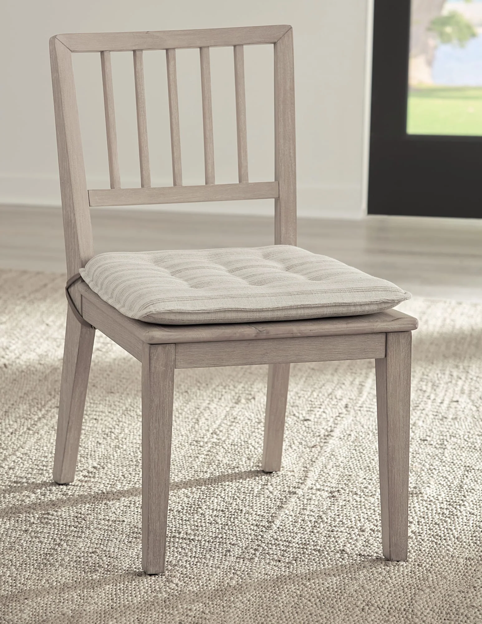 Camden Chai/Oat Wood Dining Chair with Detachable Cushion (Set of 2) - Image 2