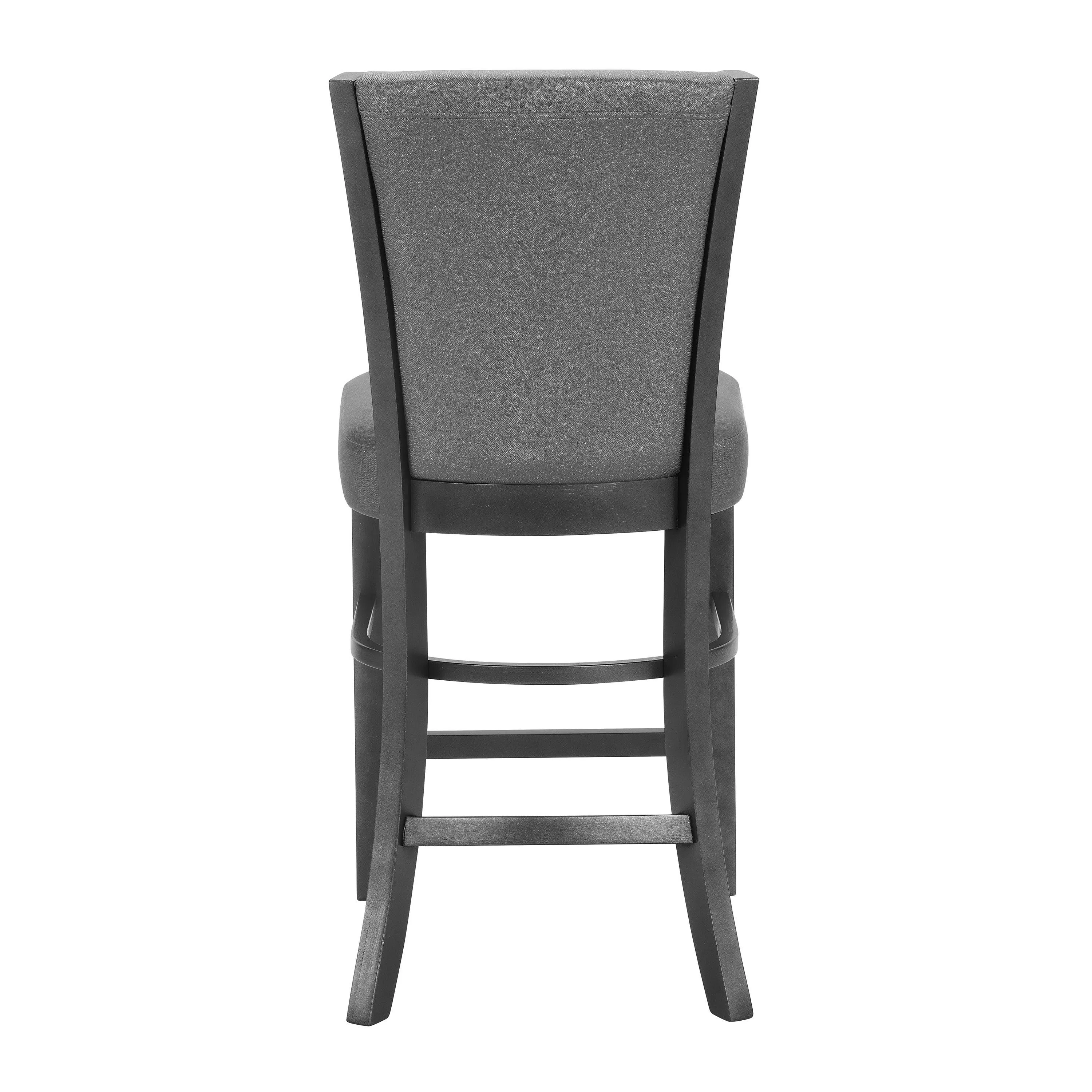 Camelia Gray PU Leather Counter Height Chair, Set of 2 - Image 3