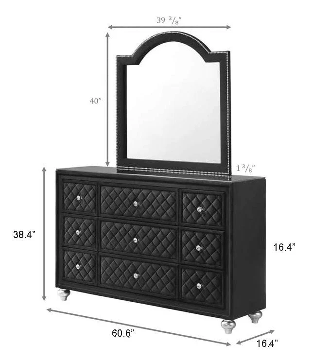 Cameo Black Dresser - Image 3