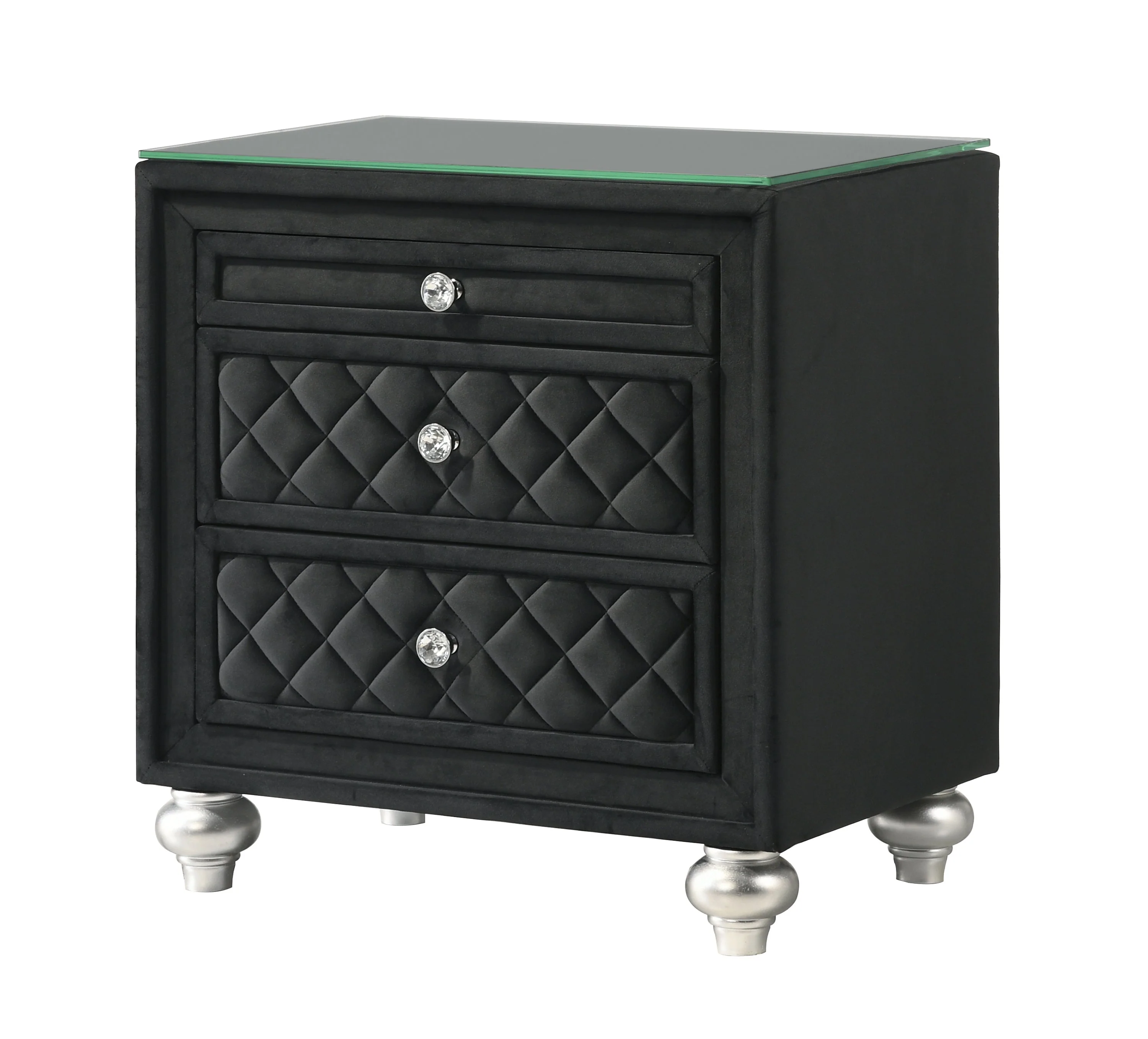 Cameo Black Upholstered Panel Bedroom Set - Image 10