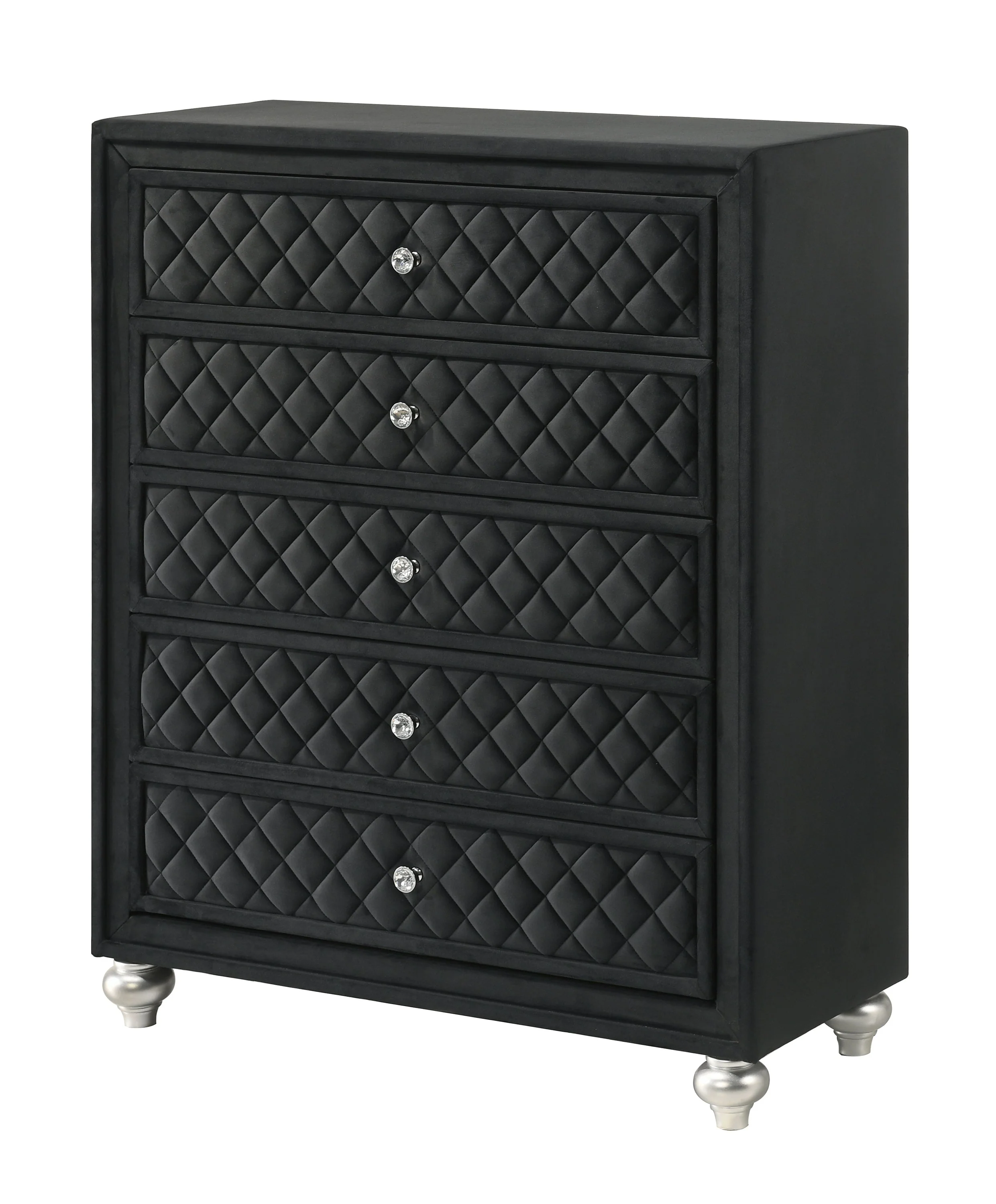 Cameo Black Upholstered Panel Bedroom Set - Image 7