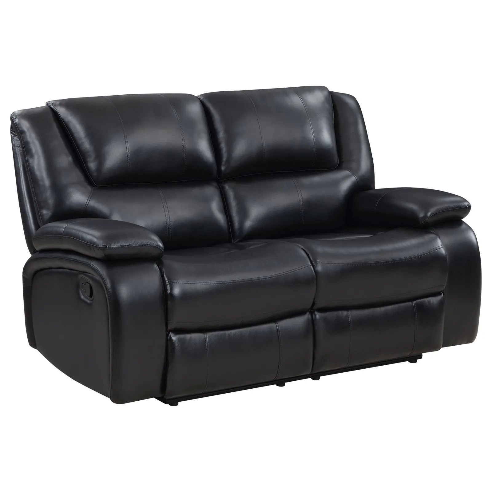 Camila Black 2-piece Upholstered Motion Reclining Sofa Set - Image 6