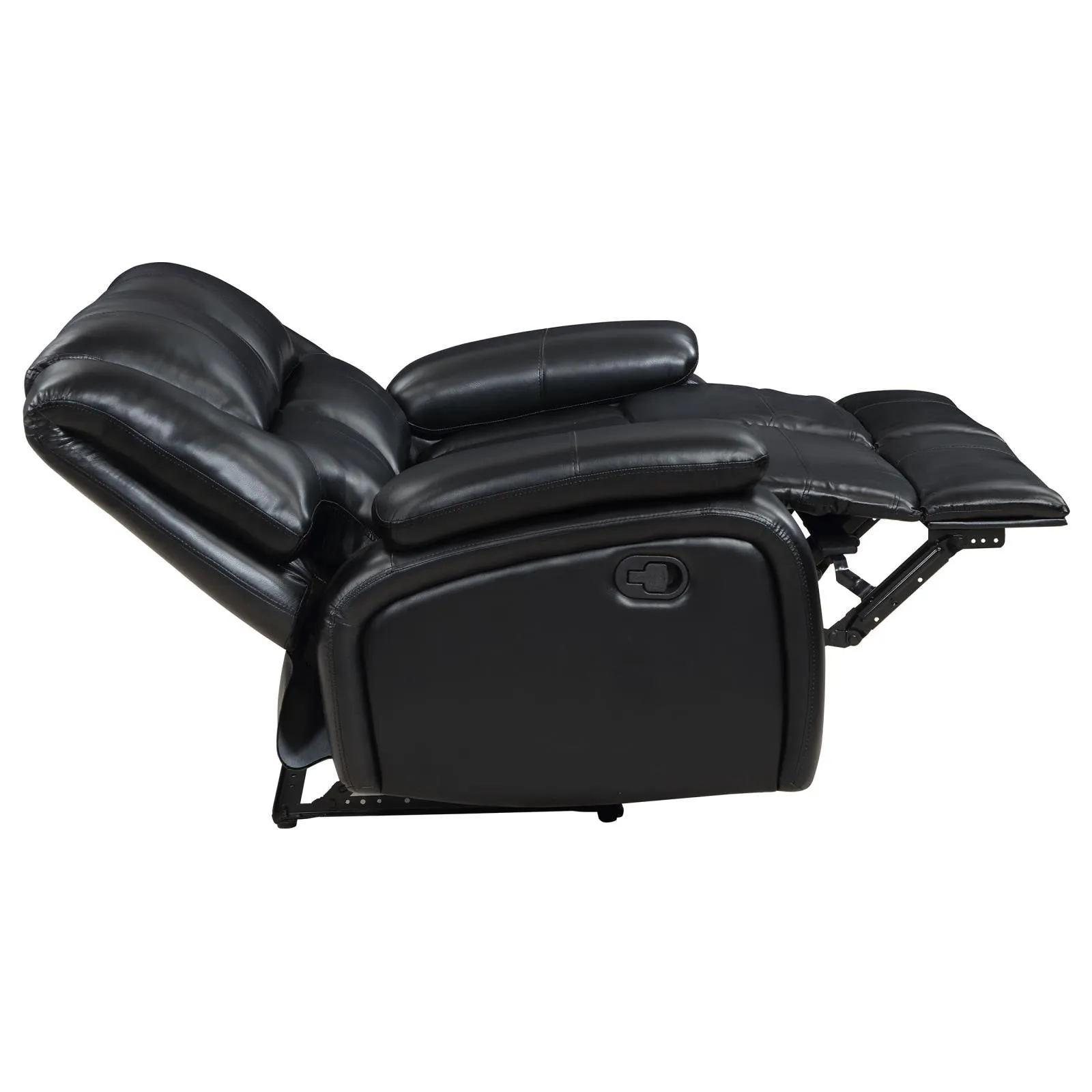Camila Black 2-piece Upholstered Motion Reclining Sofa Set - Image 9