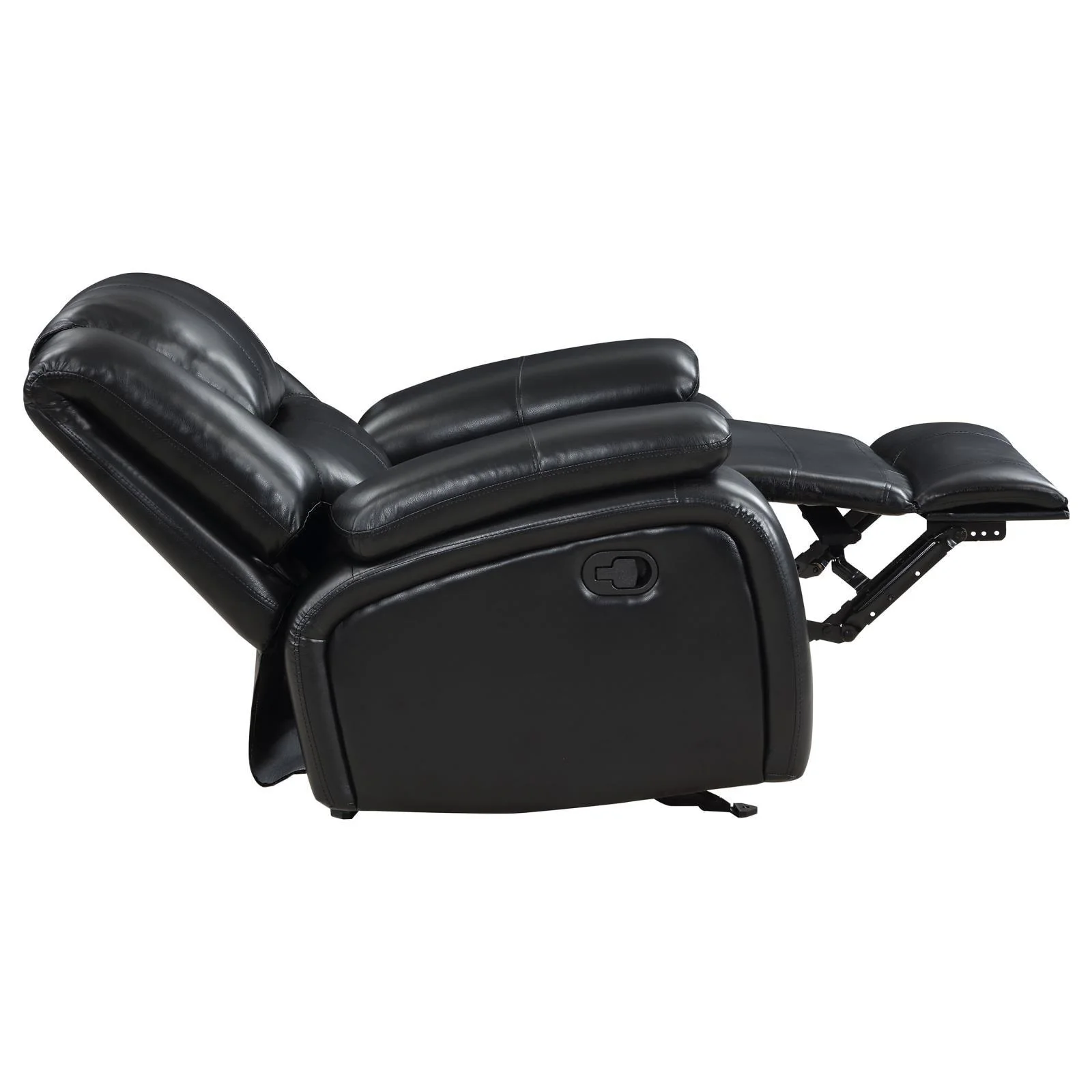 Camila Black Upholstered Glider Recliner Chair - Image 6