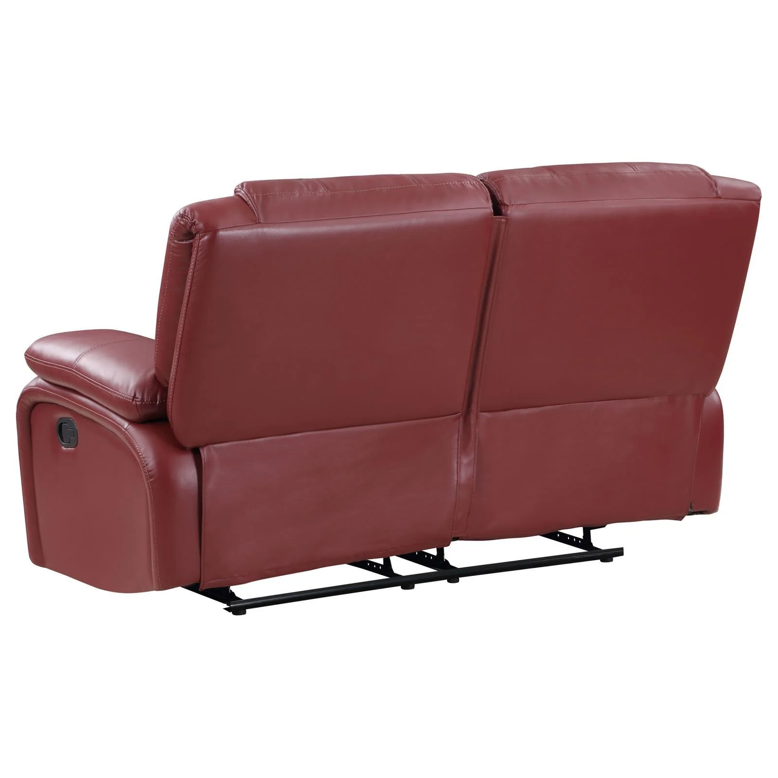 Camila Red Faux Leather Upholstered Motion Reclining Loveseat - Image 5