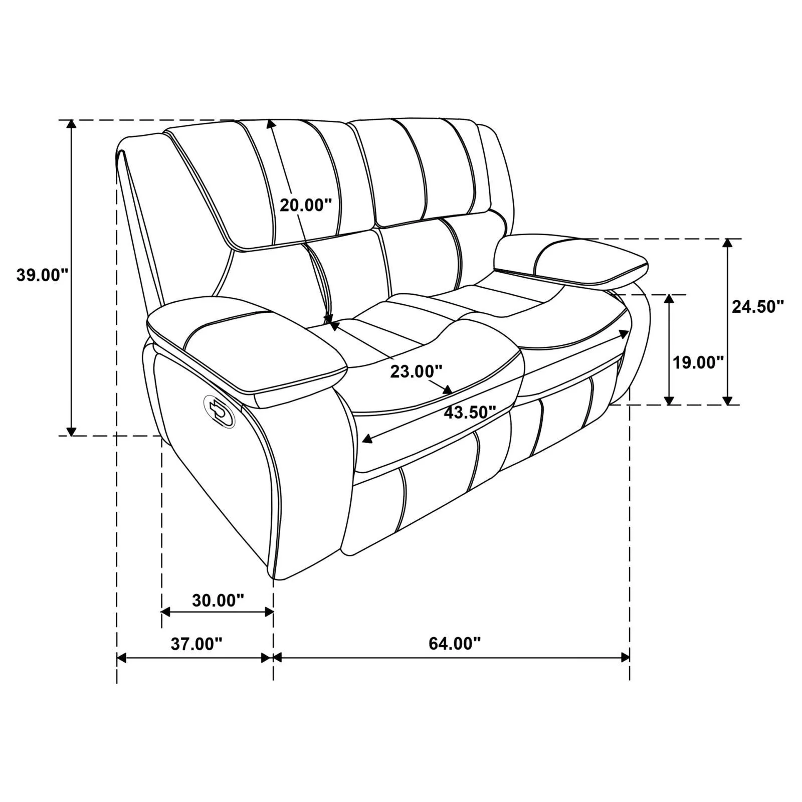 Camila Red Faux Leather Upholstered Motion Reclining Loveseat - Image 9